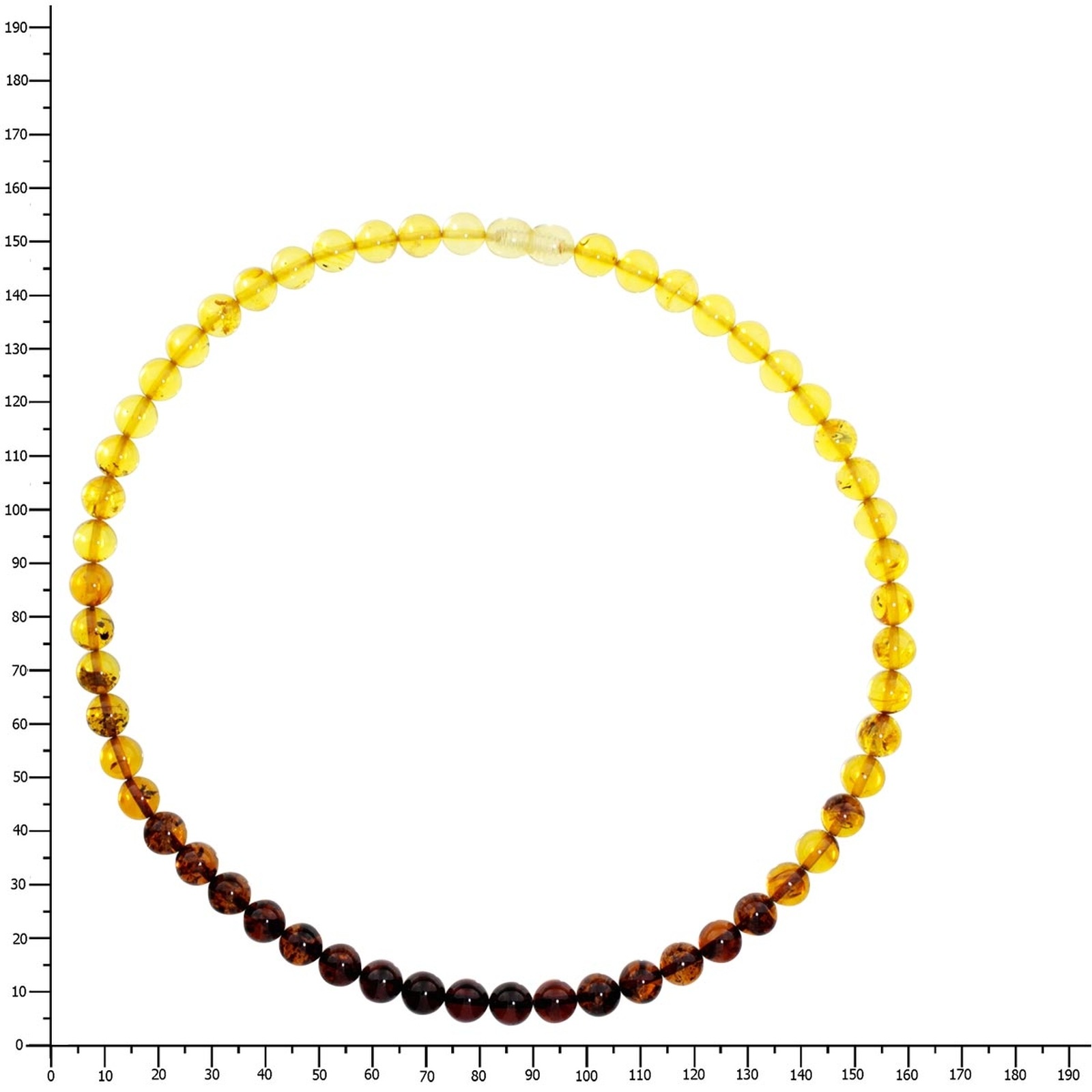 Kette ohne Anhänger OSTSEE-SCHMUCK "- Kugel 8 mm - Bernstein -" Gr. 45, braun (bernsteinfarben, braun), Halsketten, Damen, 45, Bernstein 2