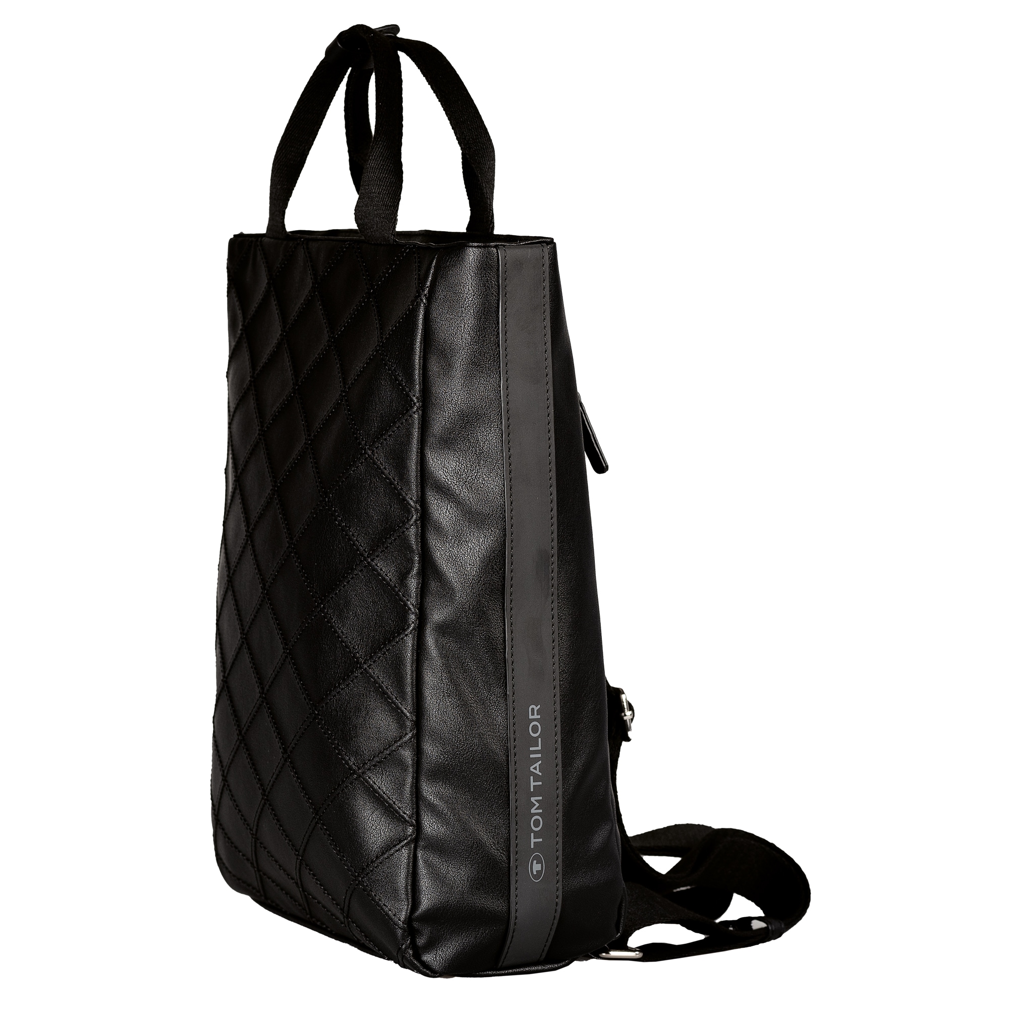 TOM TAILOR Rucksack »Skylar«, Konkav gestepptes Kunstleder, feines Gewebeband und Reflektelemente