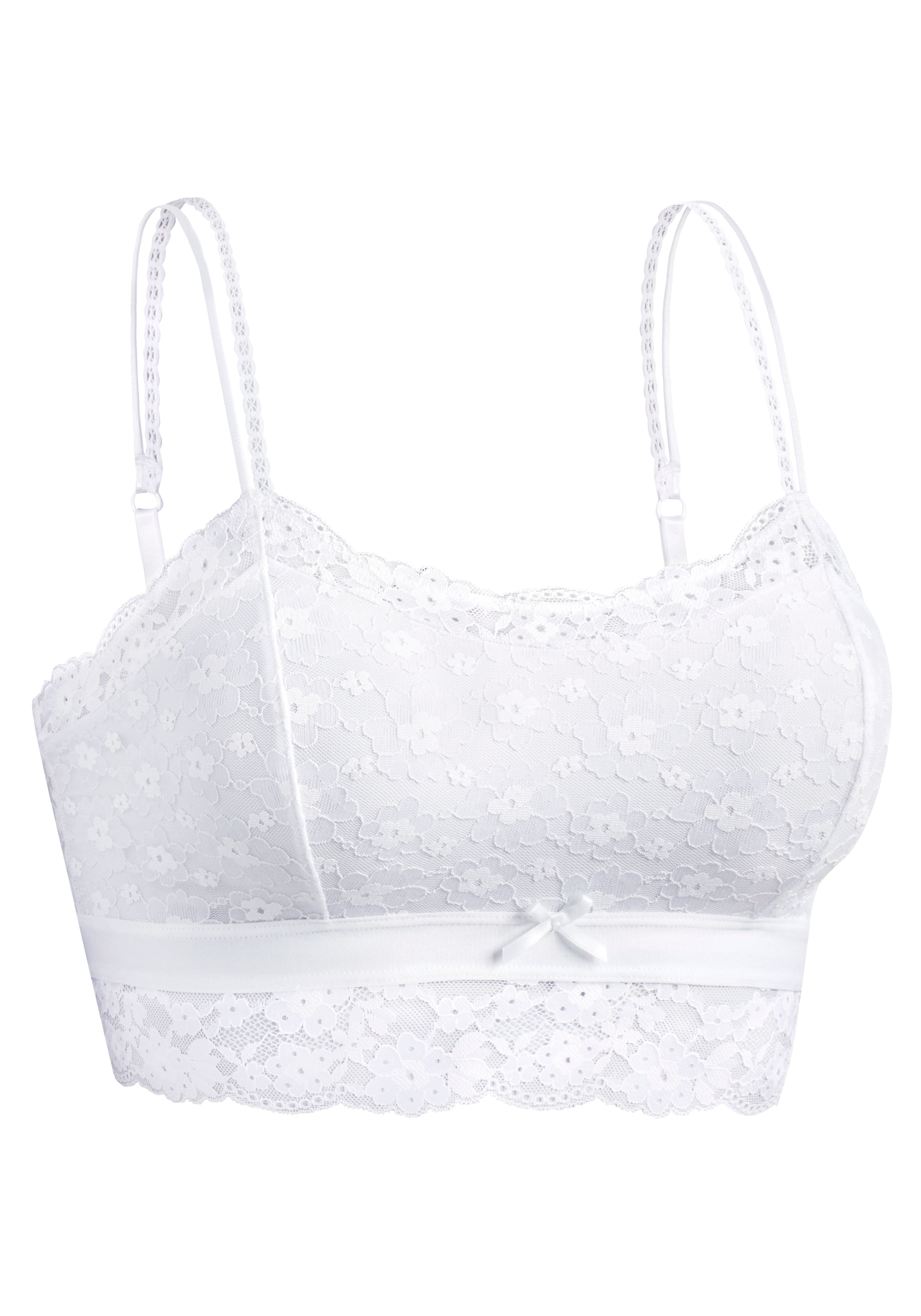 Vivance Bralette-BH, aus blumiger Spitze in leichter Longform, sexy Dessous
