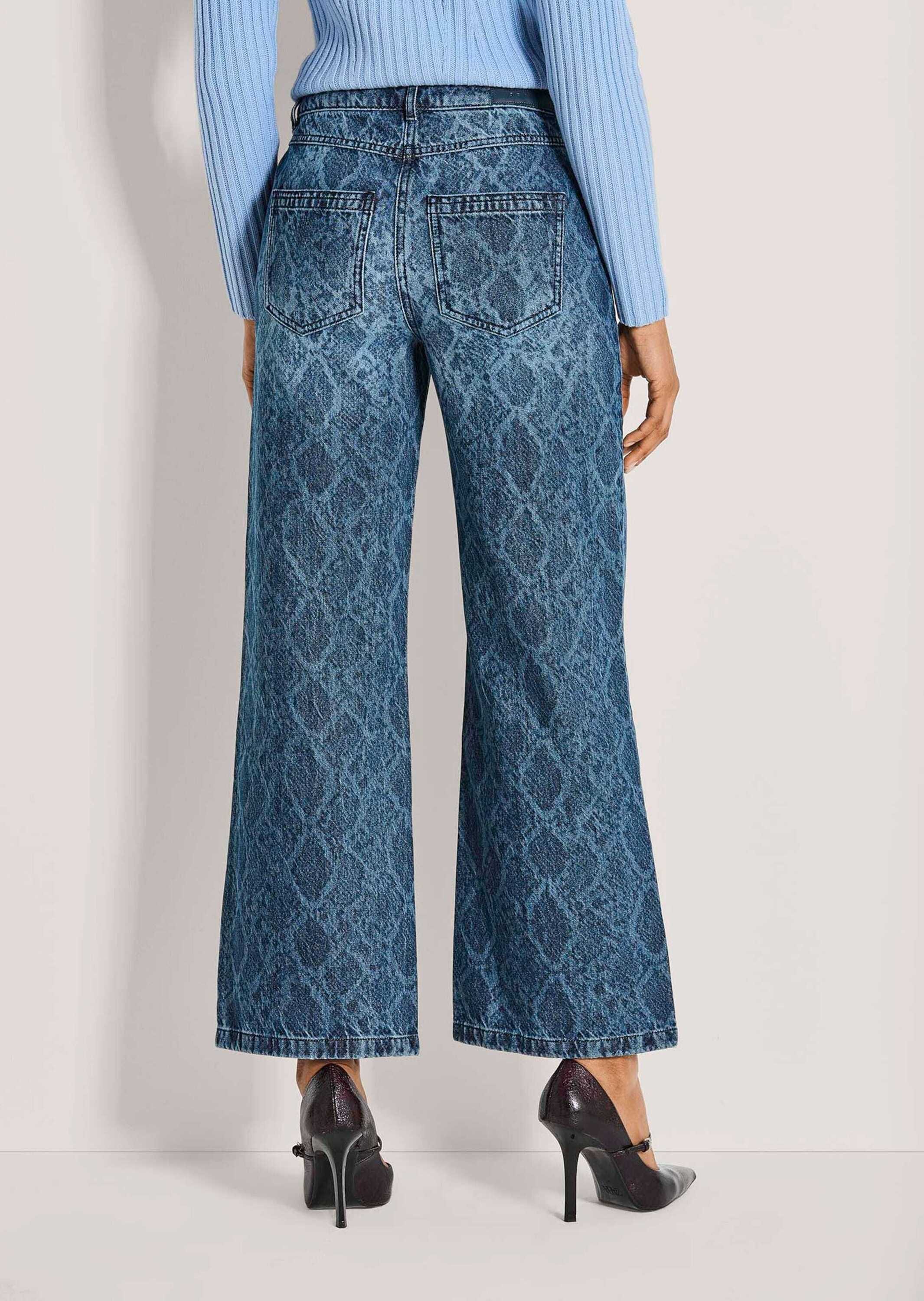 MADELEINE Regular-fit-Jeans »Culotte-Jeans Culotte-Jeans mit Ornament-Print«