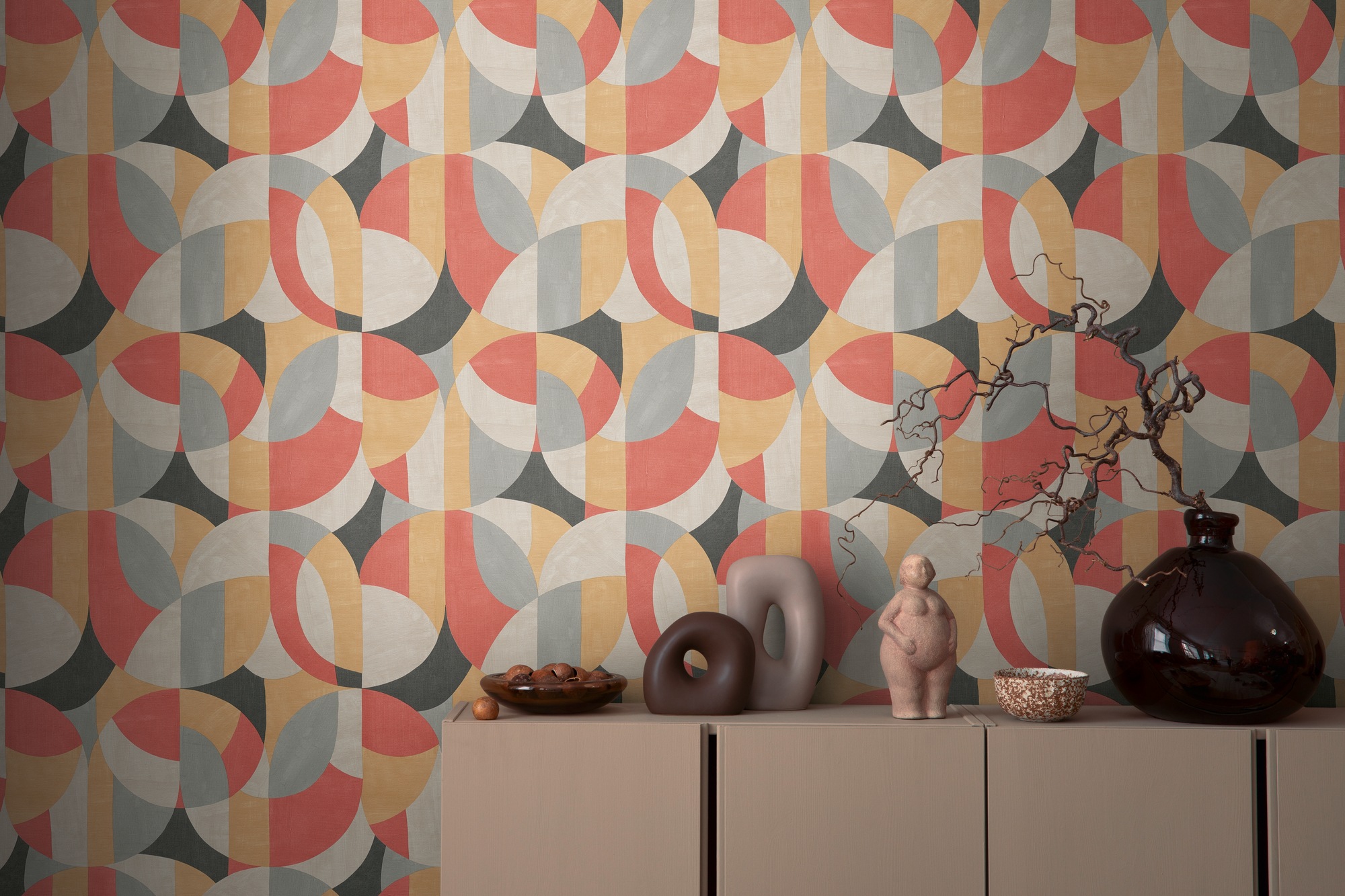 A.S. Création Vliestapete "French Affair Grafik-Tapete Mustertapete Formen Kunst" Matt Strukturiert Vliestapete Geometrisch Für Schlafzimmer Küche