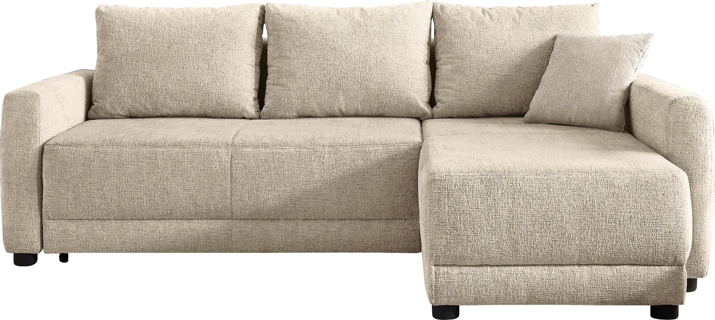 Jockenhöfer Gruppe Ecksofa »Venezia, inklusive Bettfunktion und Bettkasten« Ottomane links oder rechts montierbar, inkl. Rücken- und Zierkissen