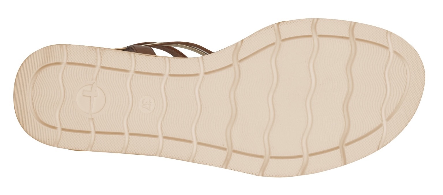 Tamaris Keilsandalette, Riemchensandale, Sommerschuh mit Flechtriemchen