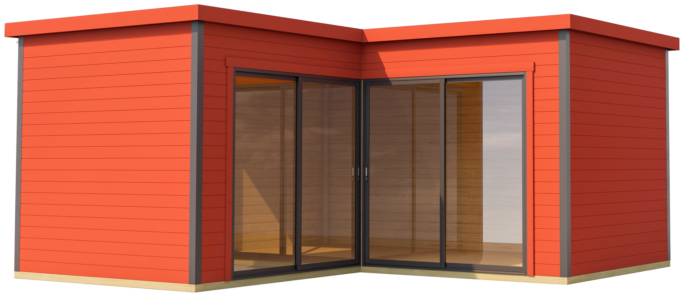 LASITA MAJA Gartenhaus "DOMEO 6 SCHWEDENROT/ANTHRAZIT" Fundamentmass 5000 x günstig online kaufen