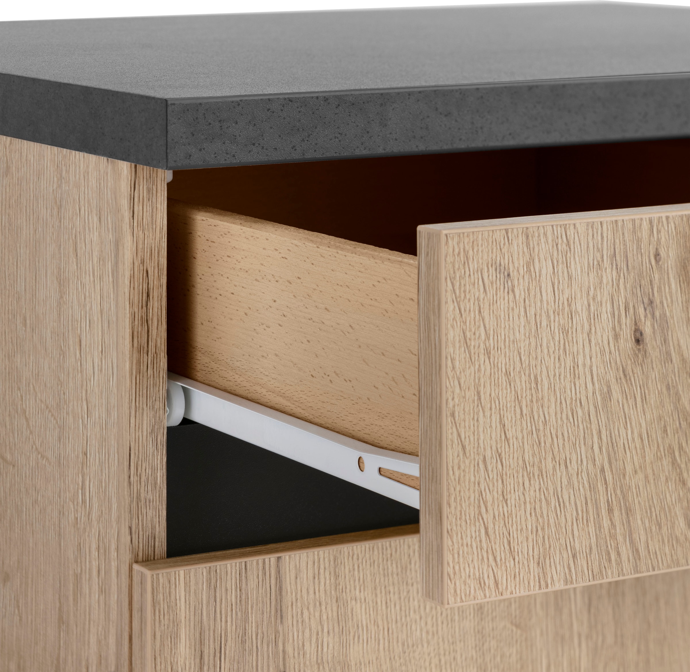 OPTIFIT Winkelküche »Roth«, Stellmaße 210x175 cm,wahlweise mit E-Geräten, Push-to-Open-Funktion