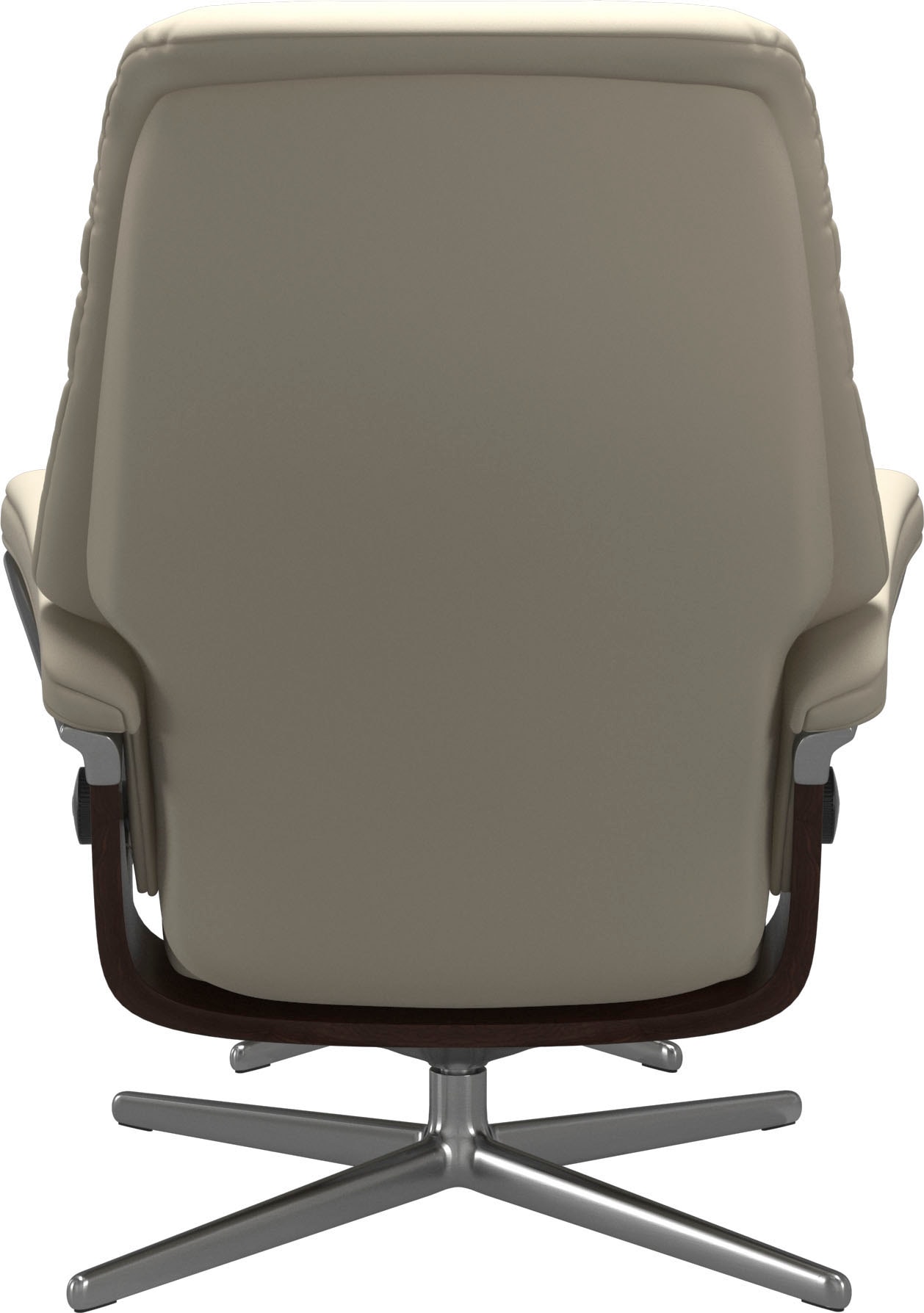 Stressless® Relaxsessel »Sunrise«, (Set, Relaxsessel mit Hocker), mit Hocker, mit Cross Base, Größe S, M & L, Holzakzent Braun