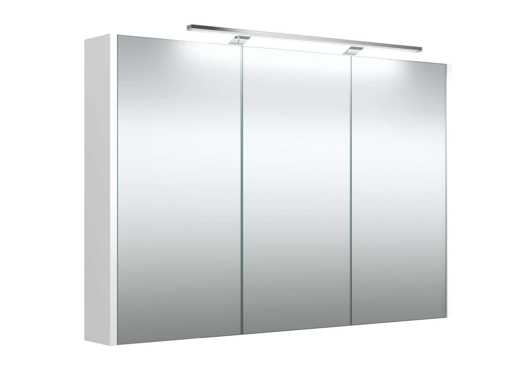welltime Badezimmerspiegelschrank "Joy, Badmöbel, mit Beleuchtung, Wandmontage" mit Spiegeltüren und LED, IP 44, FSC-zertifiziert