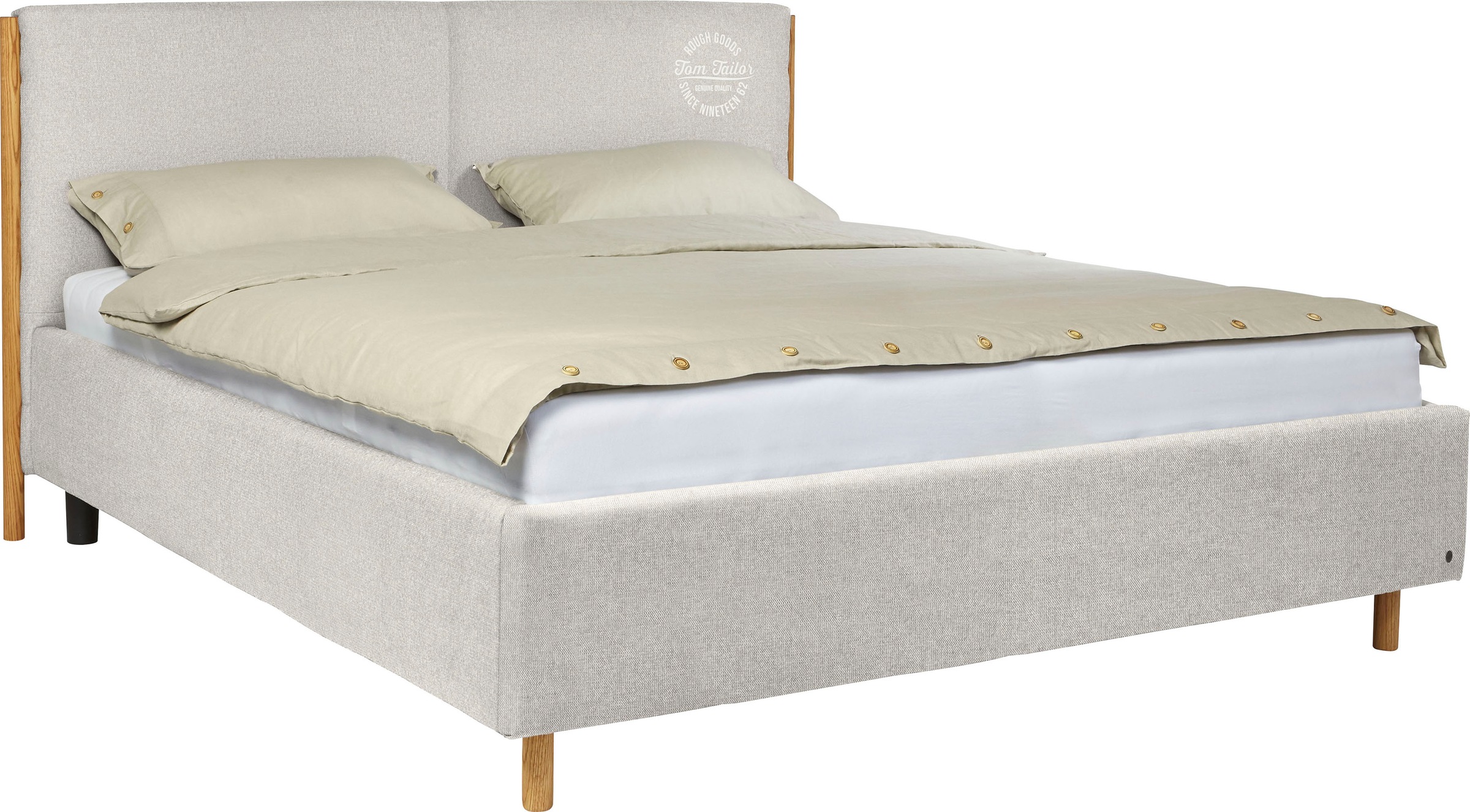 TOM TAILOR Polsterbett »CALIFORNIA BED«, mit seitlichen Holzakzenten & TOM TAILOR... kaufen