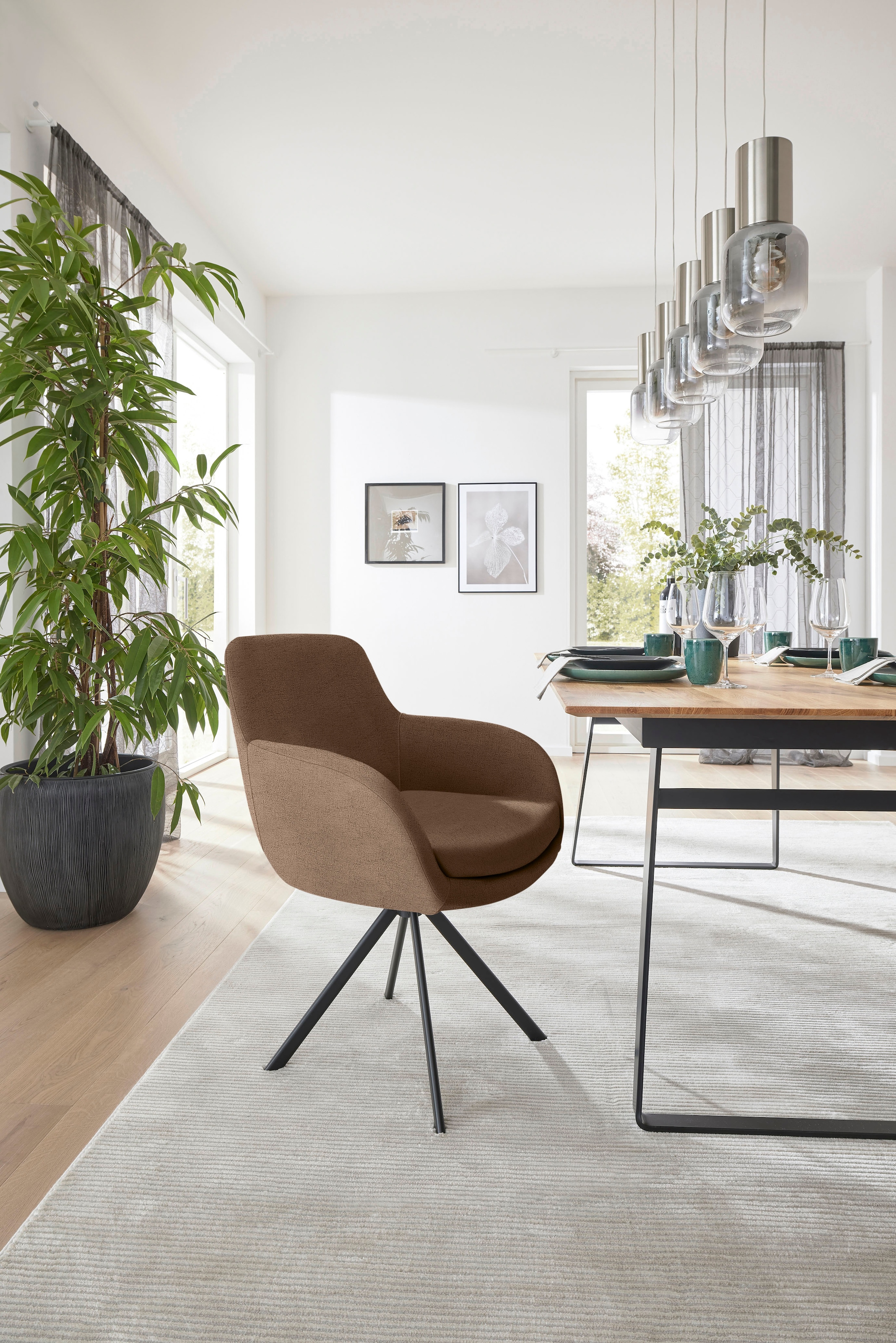 Musterring Esszimmerstuhl "Tavia" (Set) 2 Stk.Stativgestell Eisen schwarz, günstig online kaufen