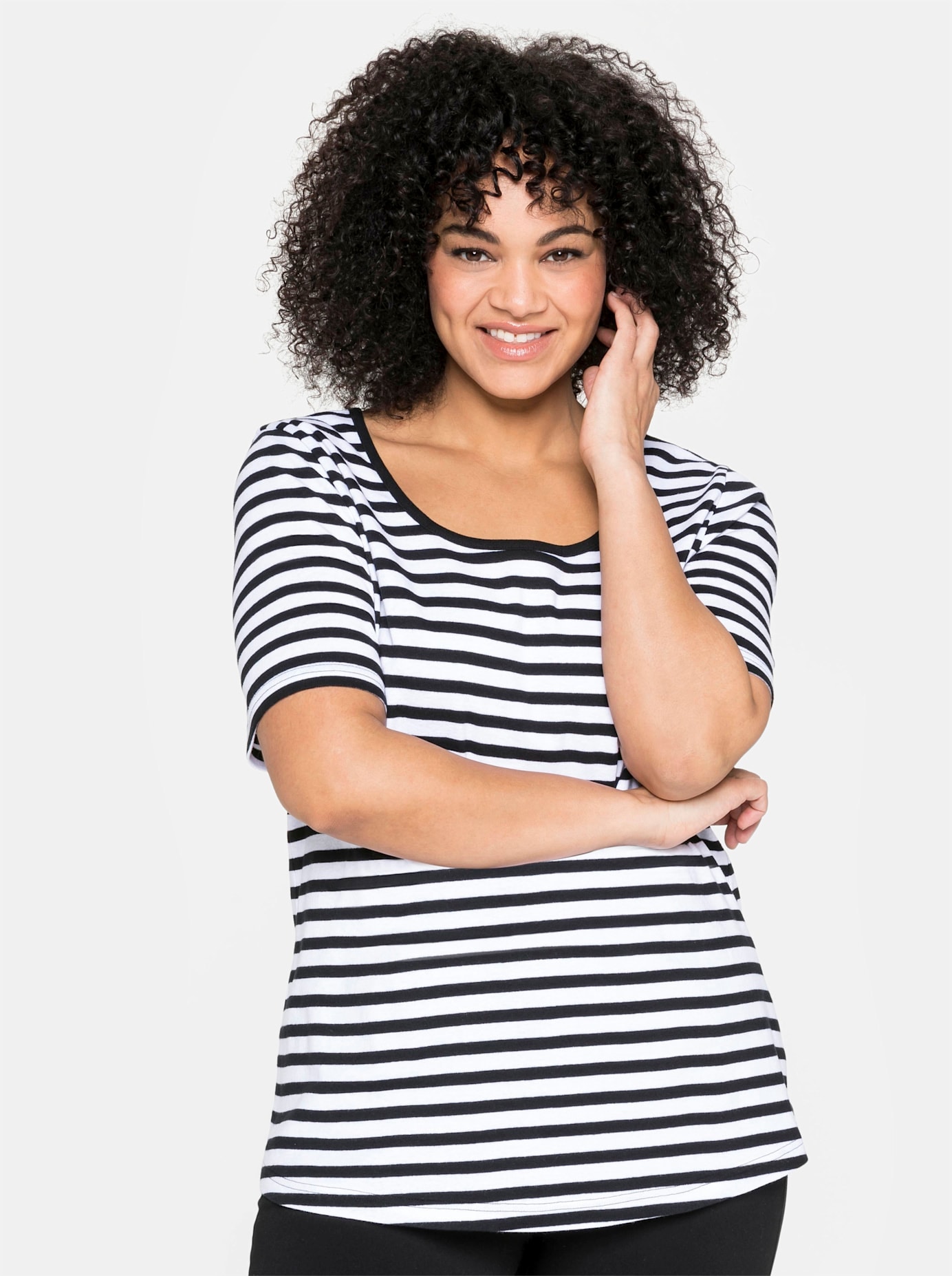Sheego Kurzarmshirt "T-Shirt", (1 tlg.) günstig online kaufen