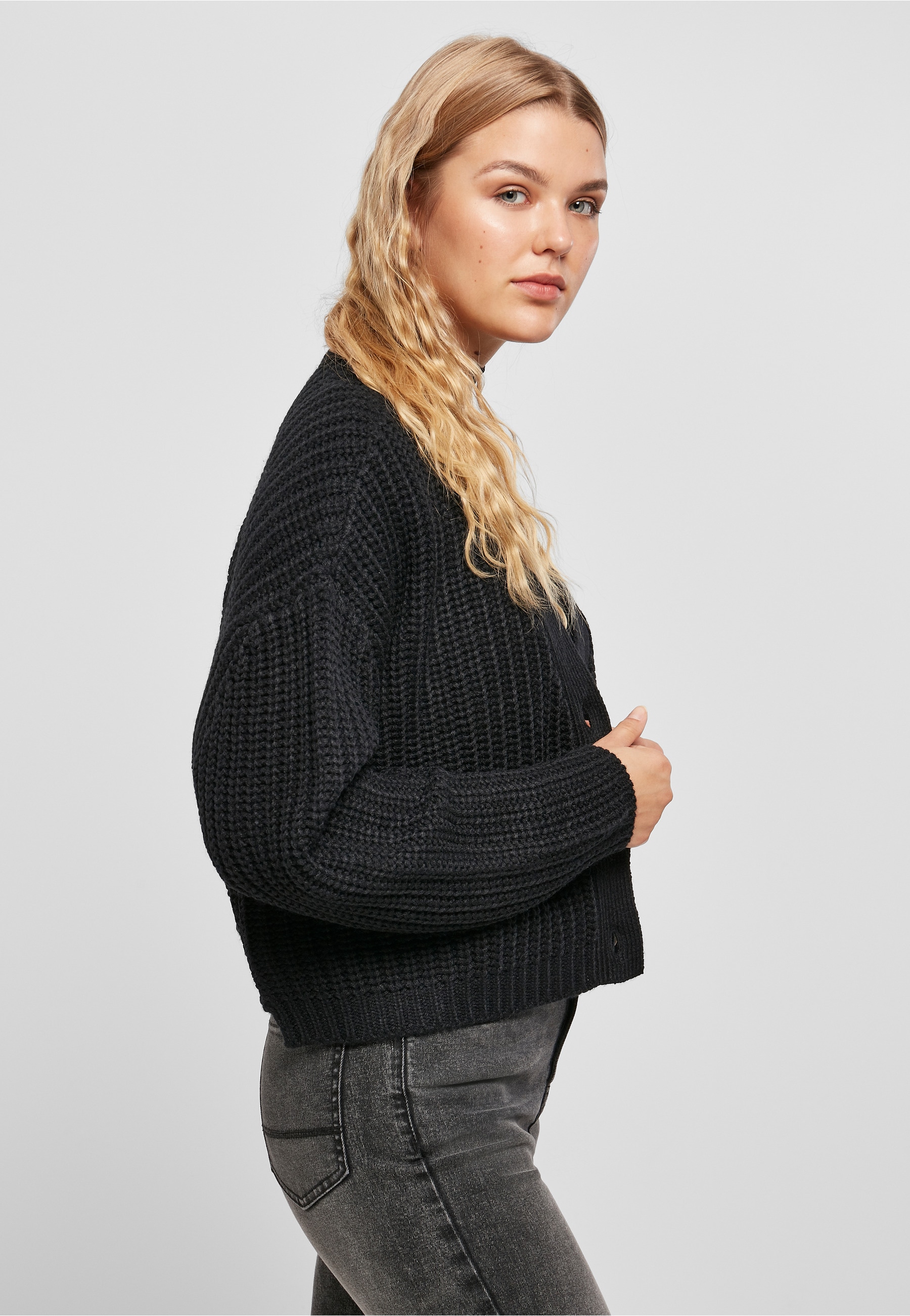 URBAN CLASSICS Cardigan »Urban Classics Damen Ladies Oversized Cardigan« 1 Stk.