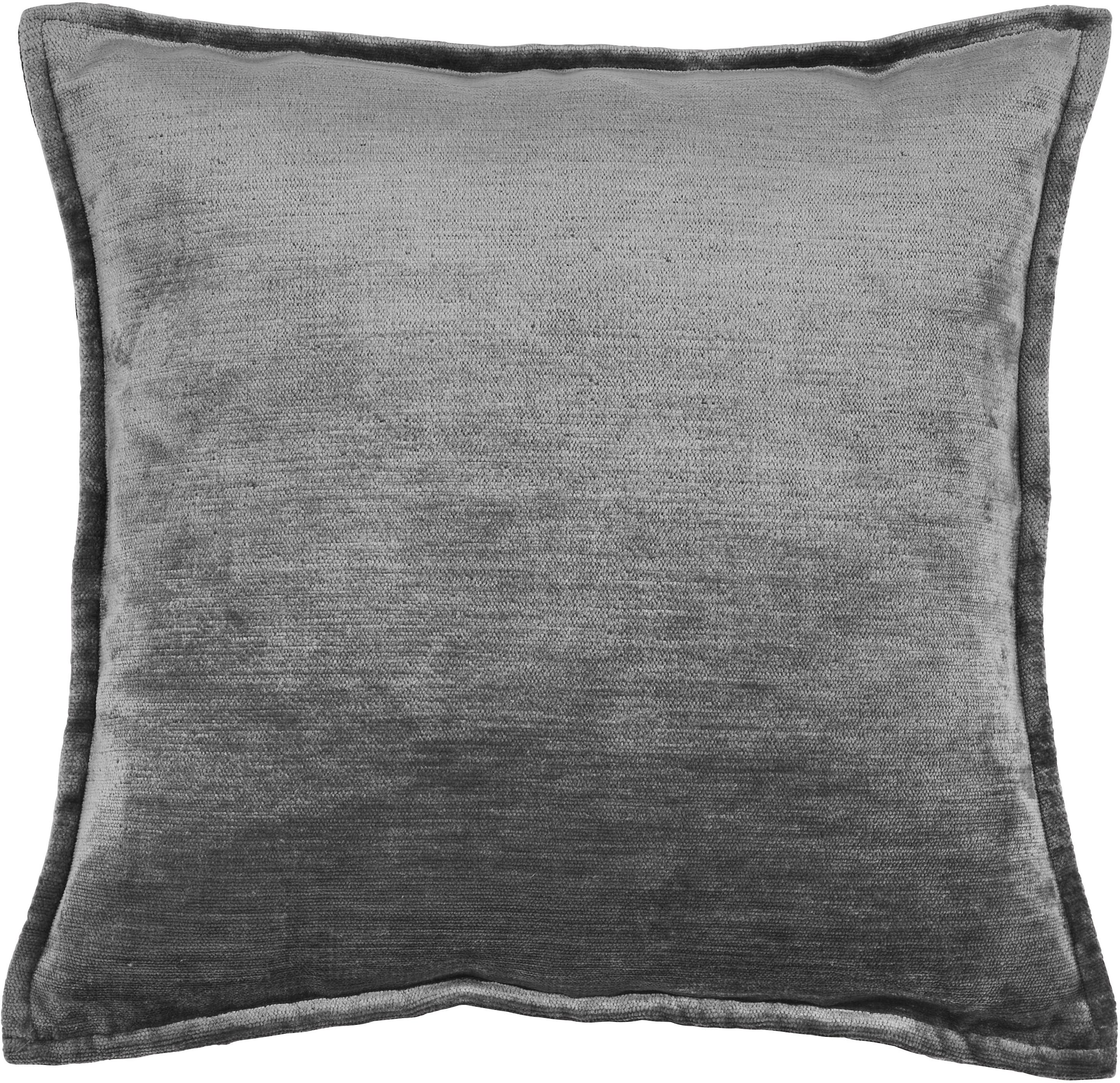 Kissenbezug DONE., B:45cm H:1cm L:45cm, grau, Polyester, Polyester, Kissenbezüge, "Fame", Hohe Lichtreflektion