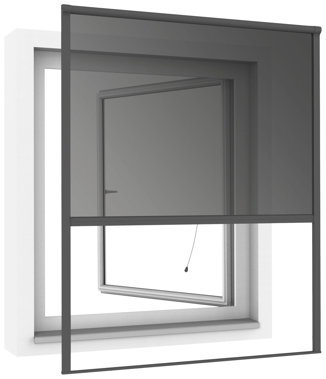 Windhager Insektenschutzrollo, transparent, Insektenschutz-Hitzeschutz, BxH: 130x160 cm