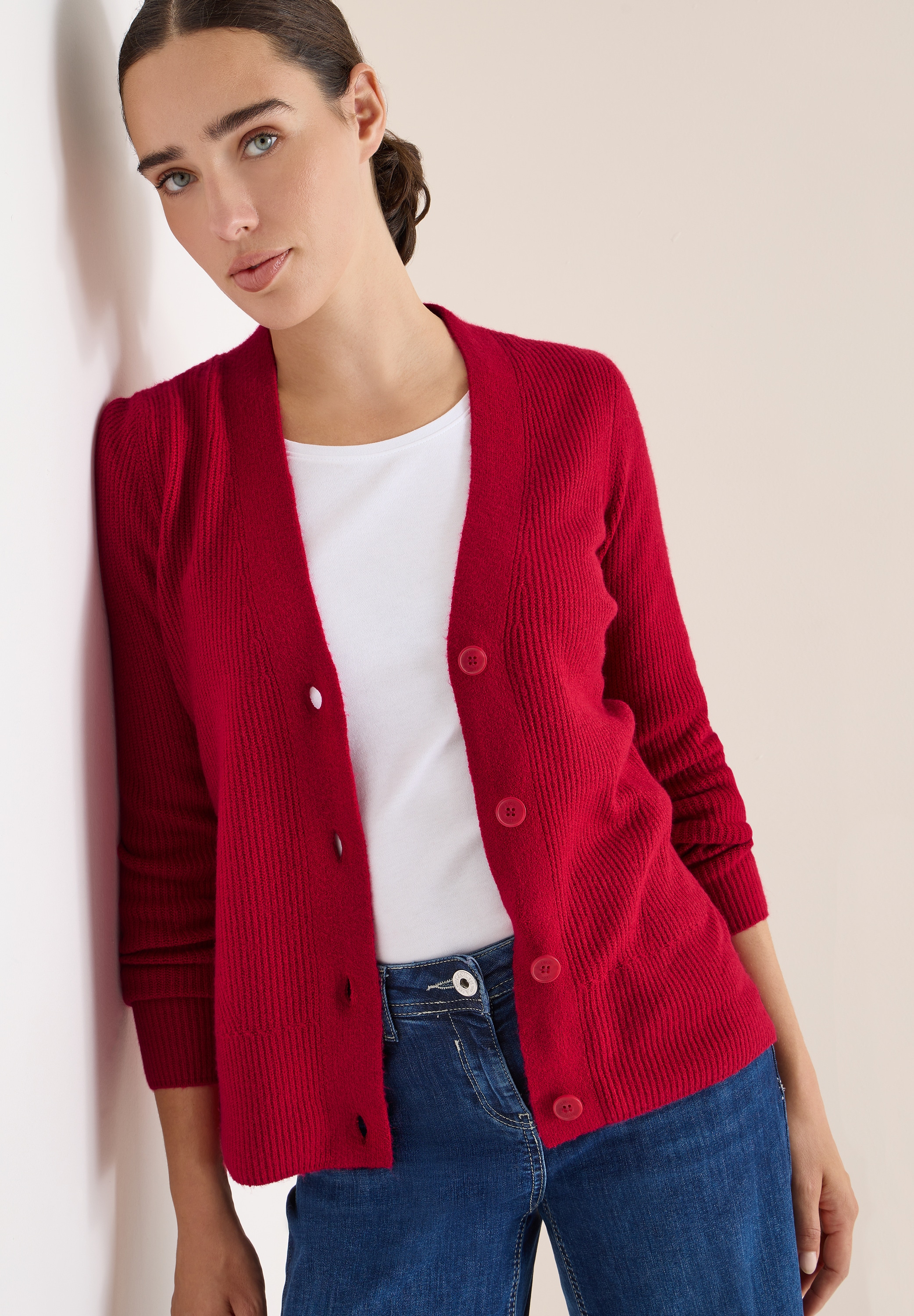 Cecil Cardigan mit Strukturdetail und Knopfleiste günstig online kaufen