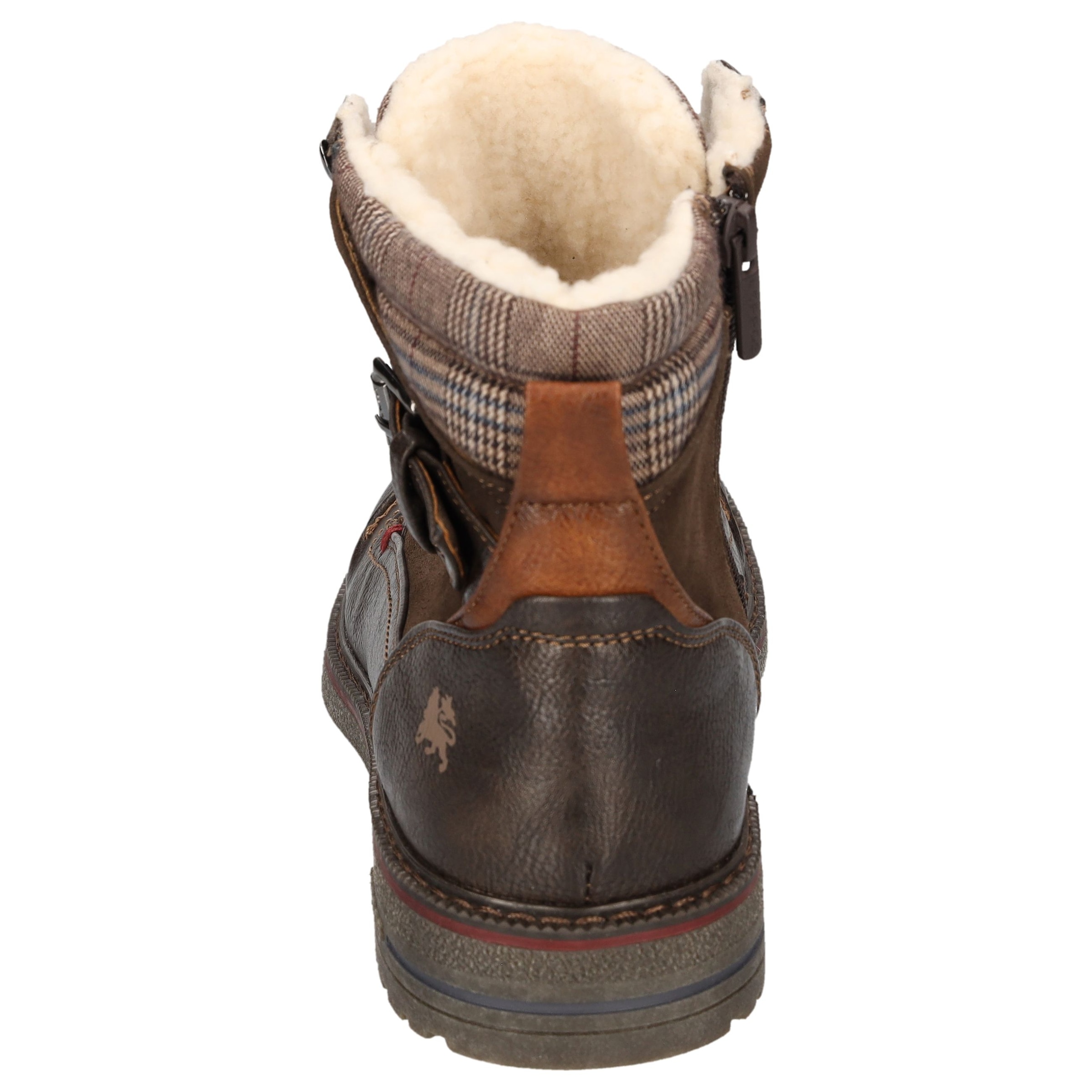 LERROS Winterboots  Workerboots, Schnürboots mit gepolstertem Karo-Schaftrand
