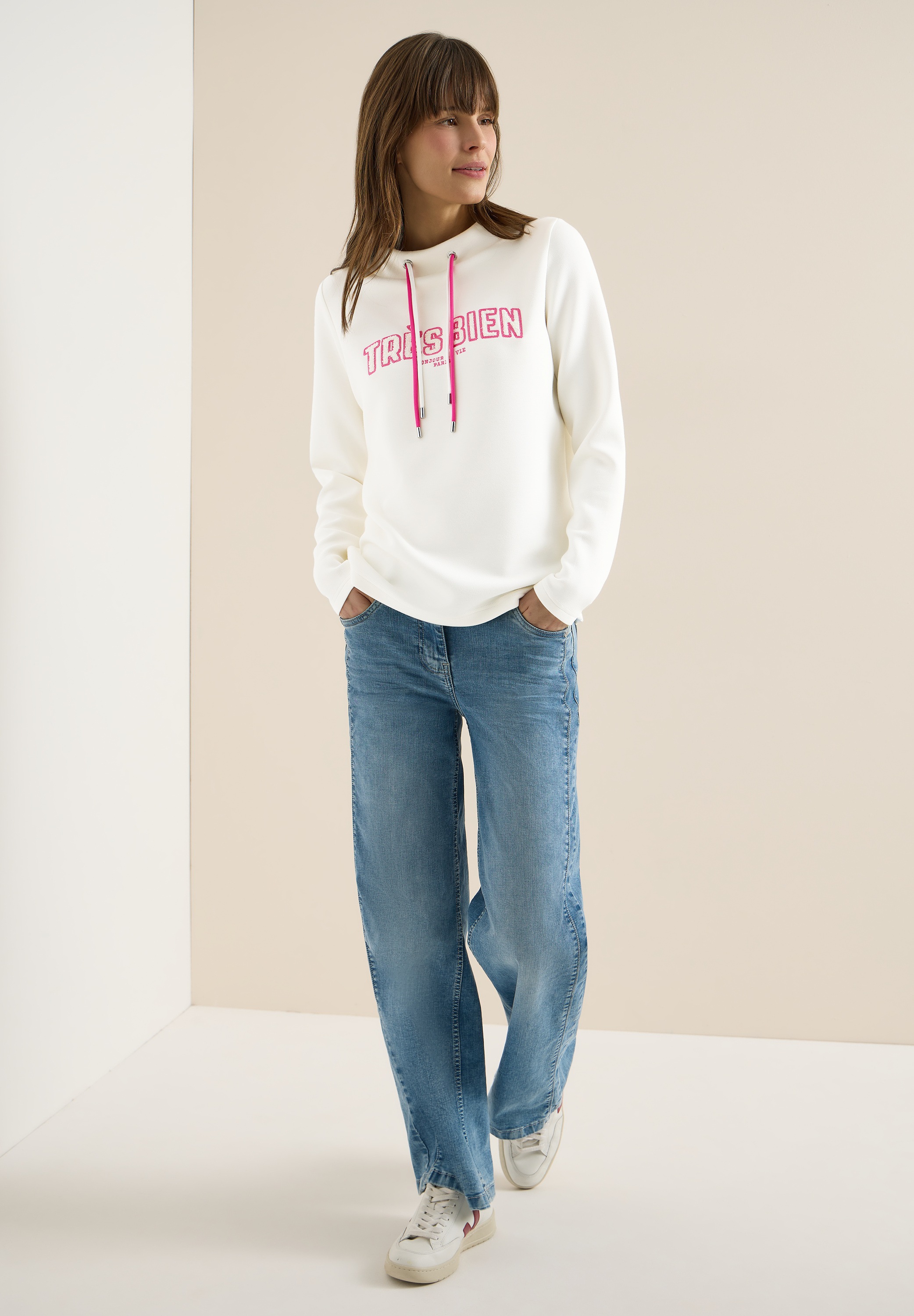 Cecil Sweatshirt , aus softem Materialmix
