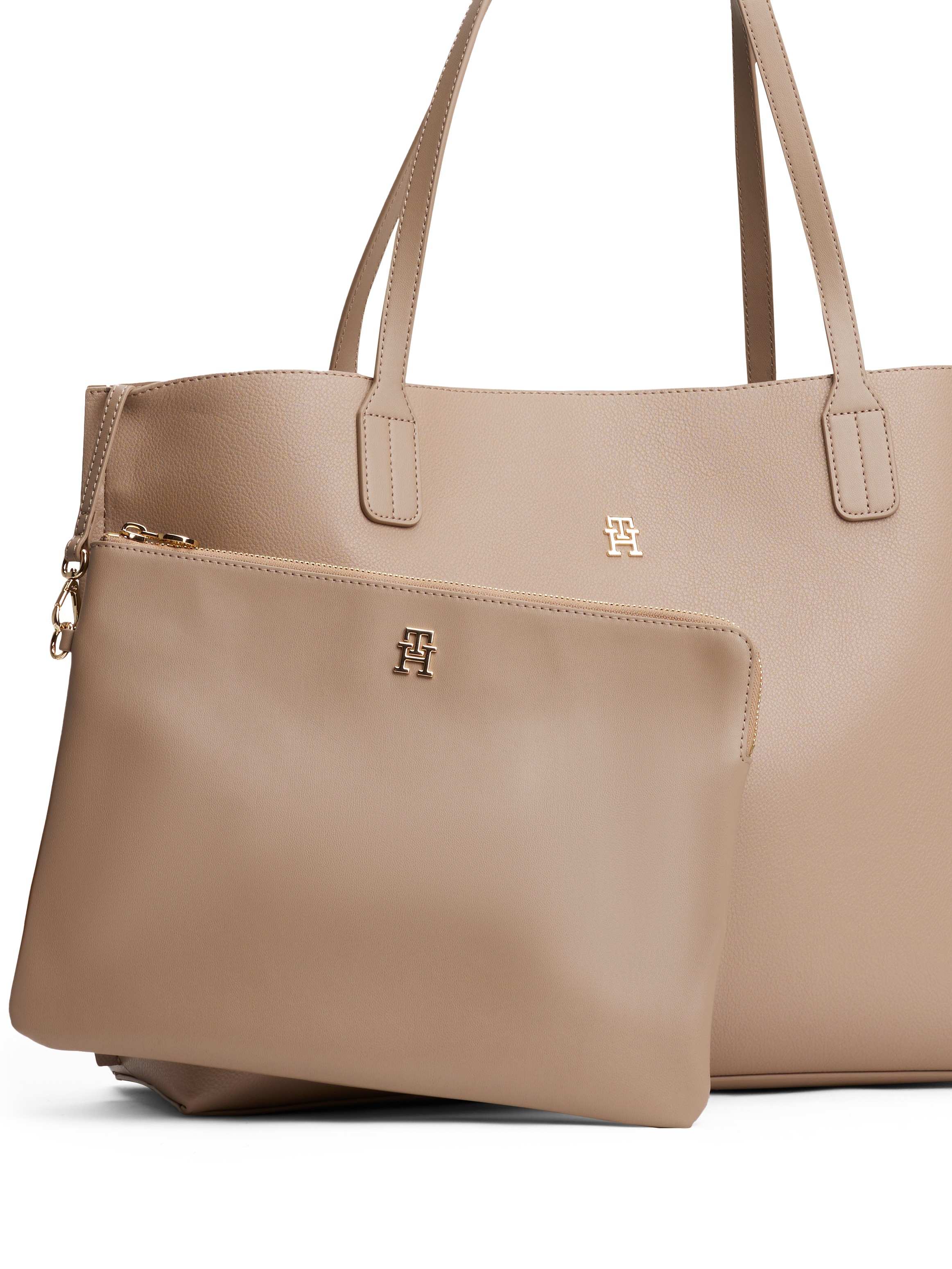 Tommy Hilfiger Tragetasche »TH DISTINCT TOTE«, Damen Umhängetasche, Schultertasche mit kleinem TH-Schmuckelement