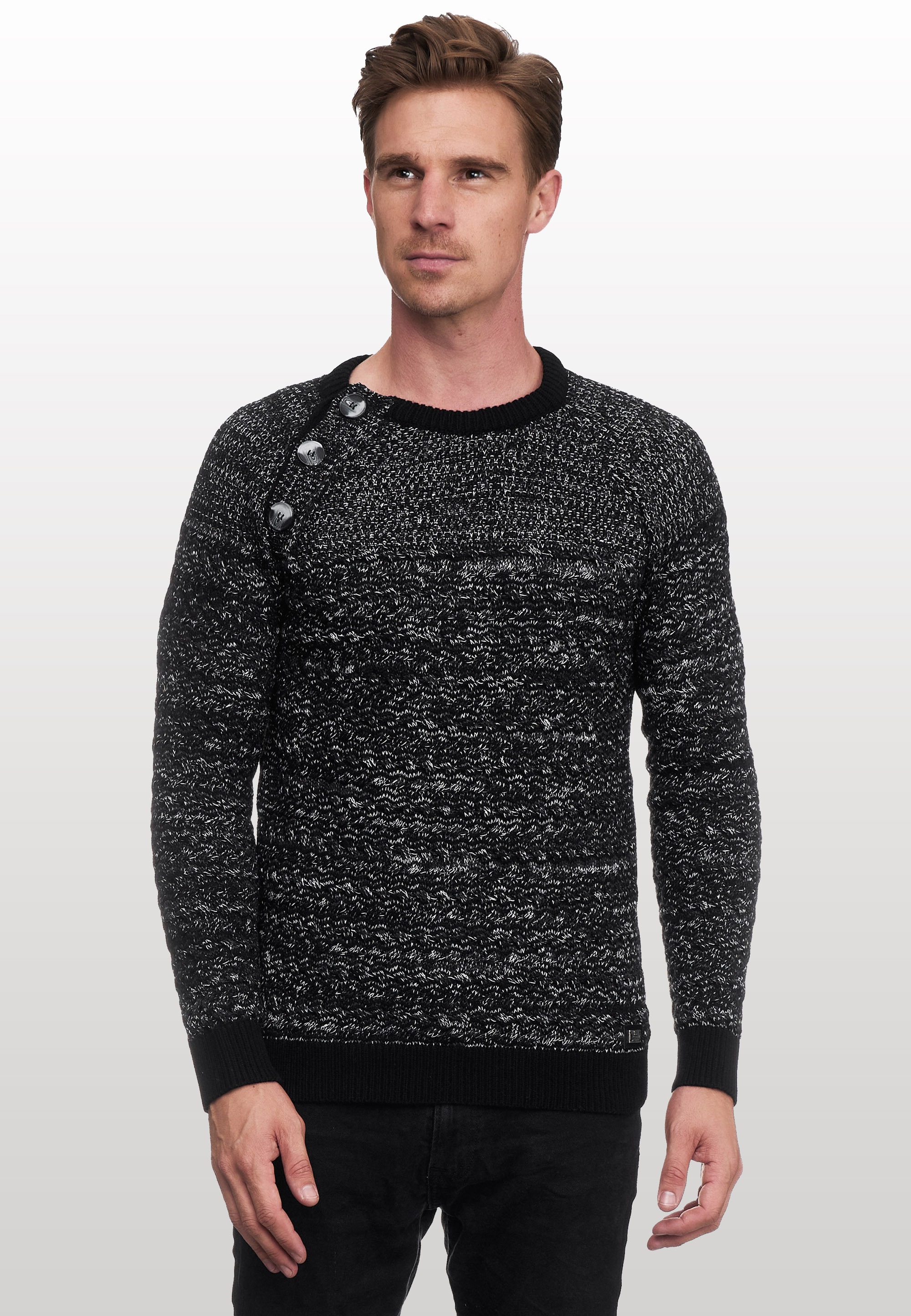 Rusty Neal Strickpullover, mit modischen Knöpfen