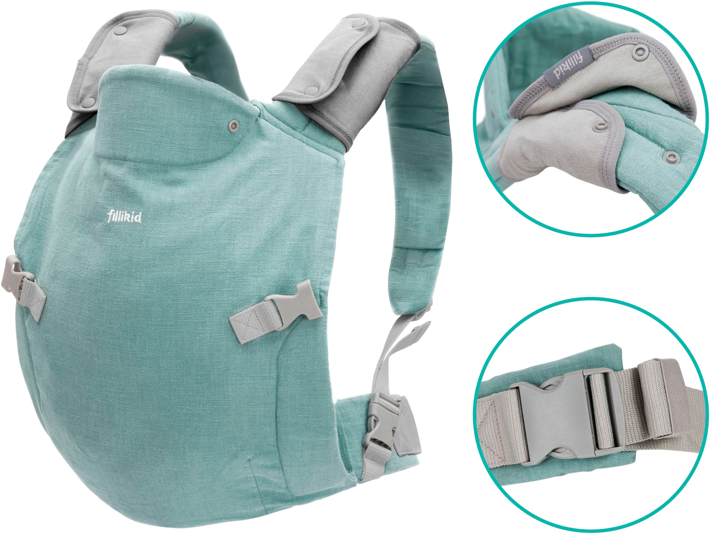 Fillikid Bauchtrage »MC04« bis 20 kg mit abnehmbaren Baumwoll-Spucktücher