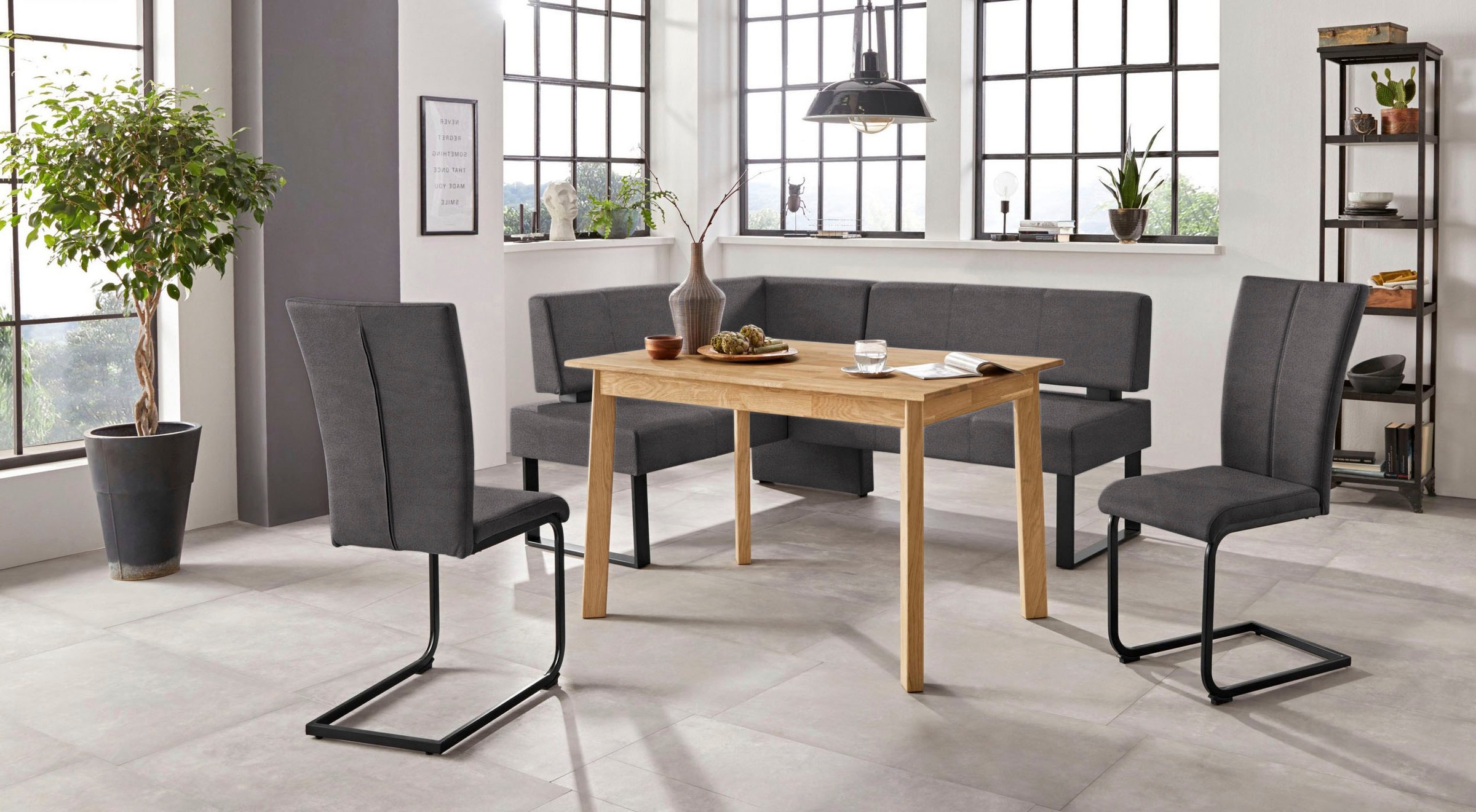 OTTO home Eckbank "Oliver mit Metallgestell, Küchenbank" verschiedene Bezüg günstig online kaufen