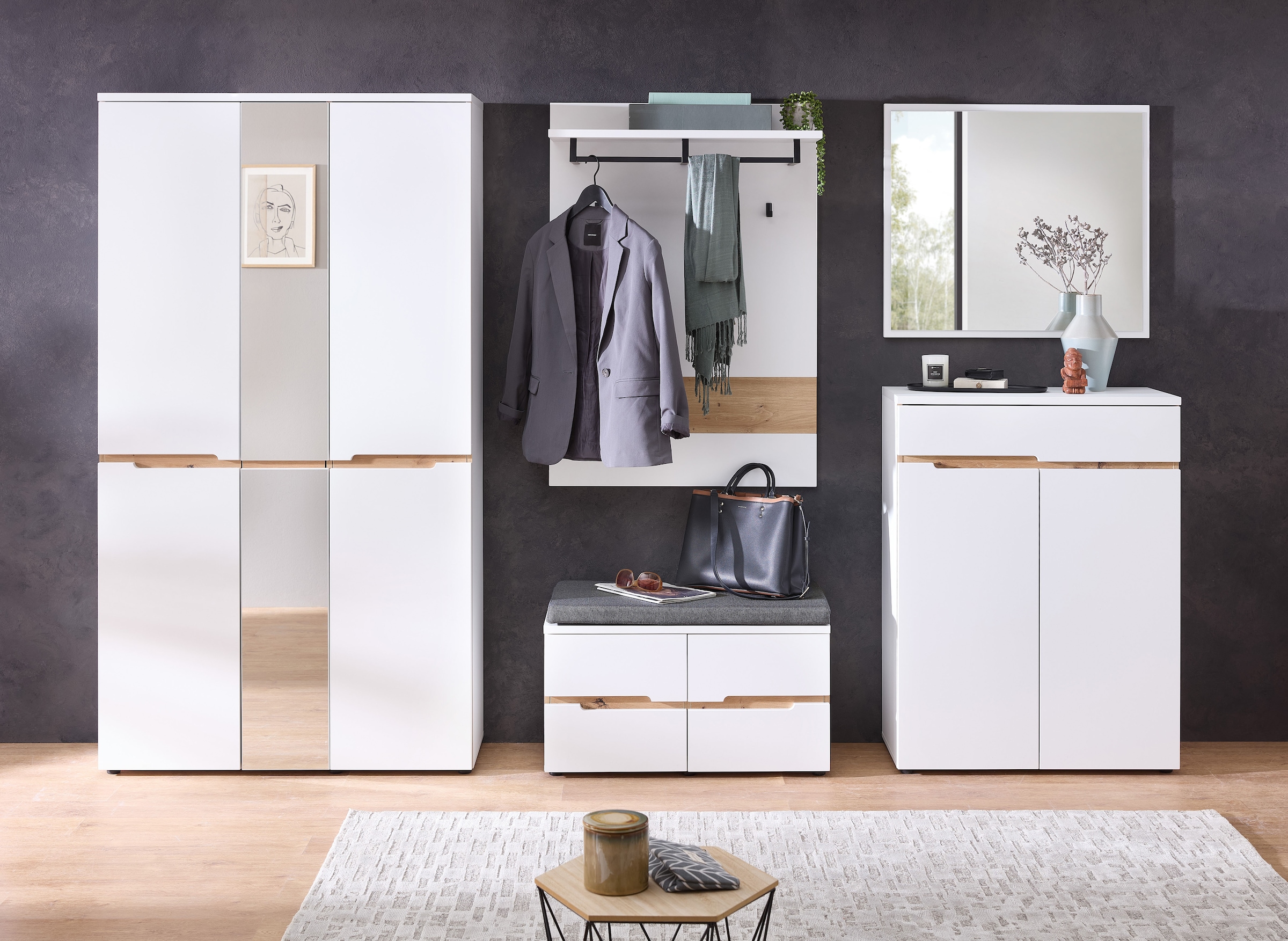 Innostyle Garderoben-Set "Memphis Garderoben Set, 295x192x38cm (B/H/T)" 5 S günstig online kaufen