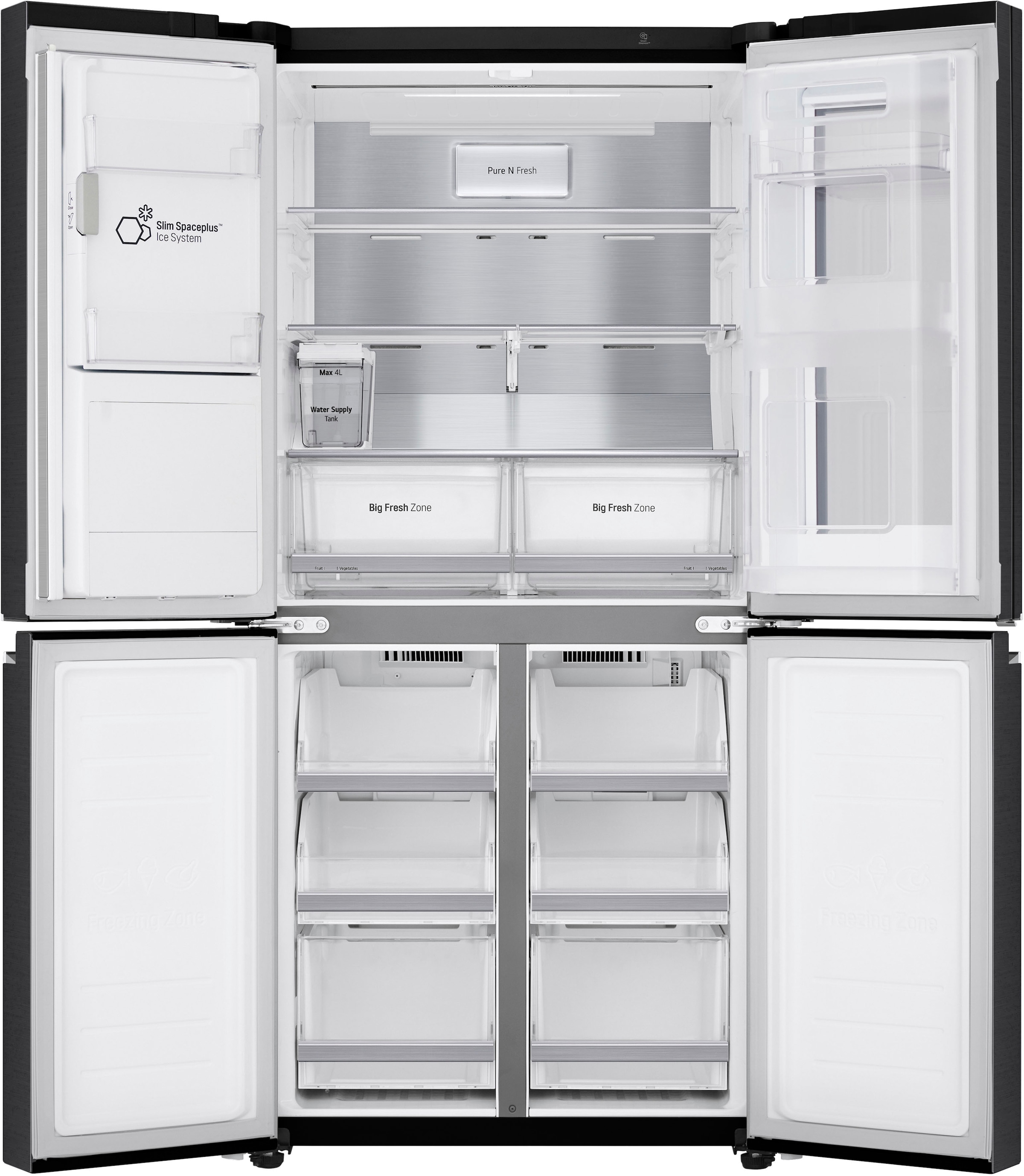 LG Multi Door, GMX844MCBF, 178,7 cm hoch, 83,5 cm breit, InstaView™