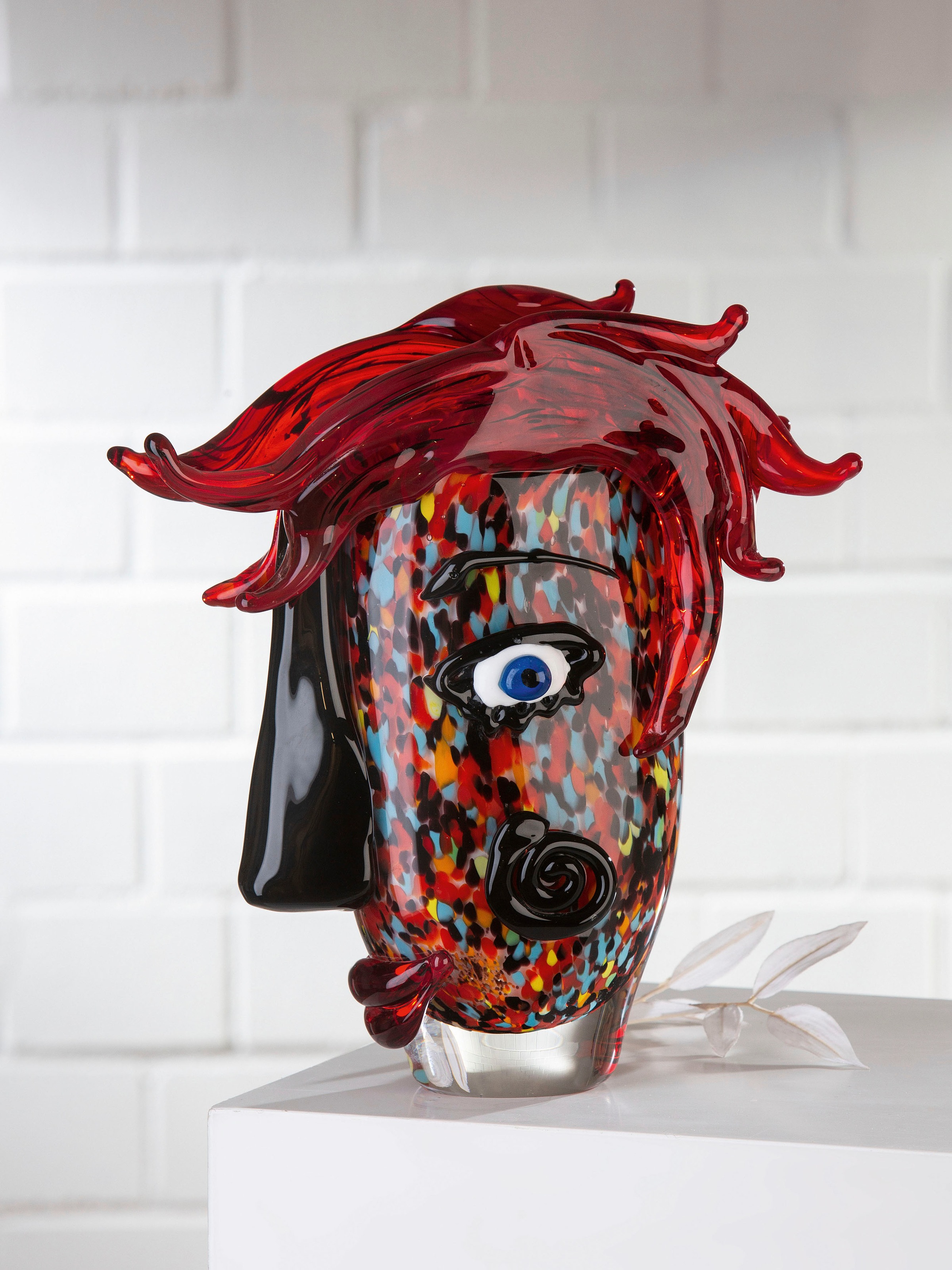 Casablanca by Gilde Tischvase »Confuso«, (1 St.), dekorative Vase aus Glas, Blumenvase