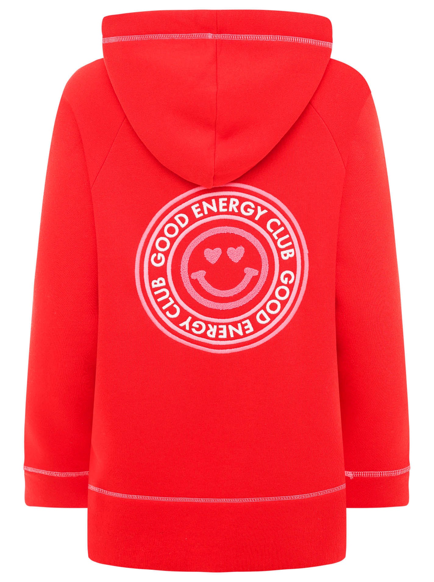 Zwillingsherz Hoodie »"Good Energy Club"«, Oversized mit Kapuze und Front und Back Motiv
