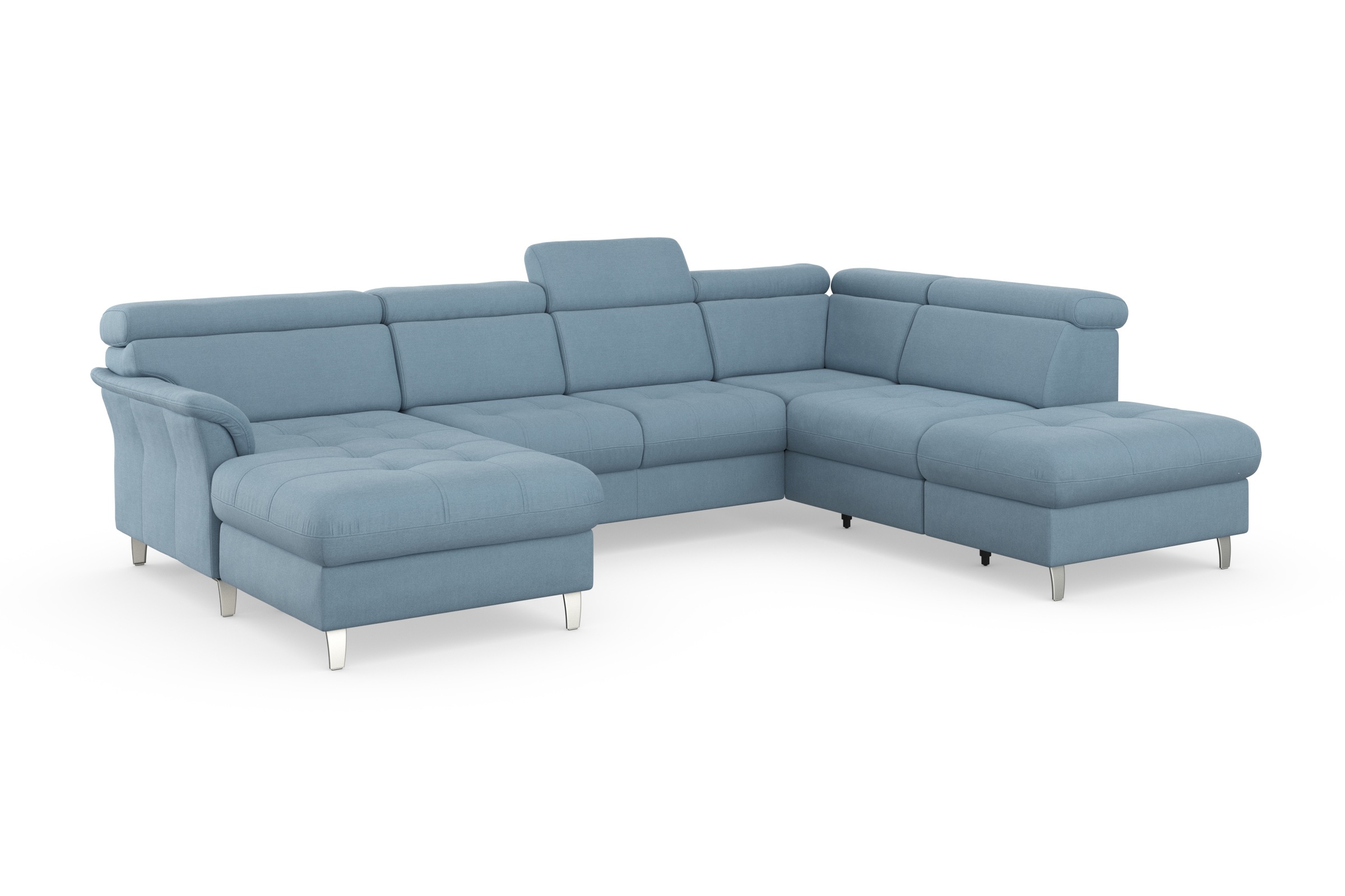 sit&more Wohnlandschaft »Marano U-Form«, inklusive Kopfteilverstellung, wahlweise mit Bettfunktion, Bettkasten