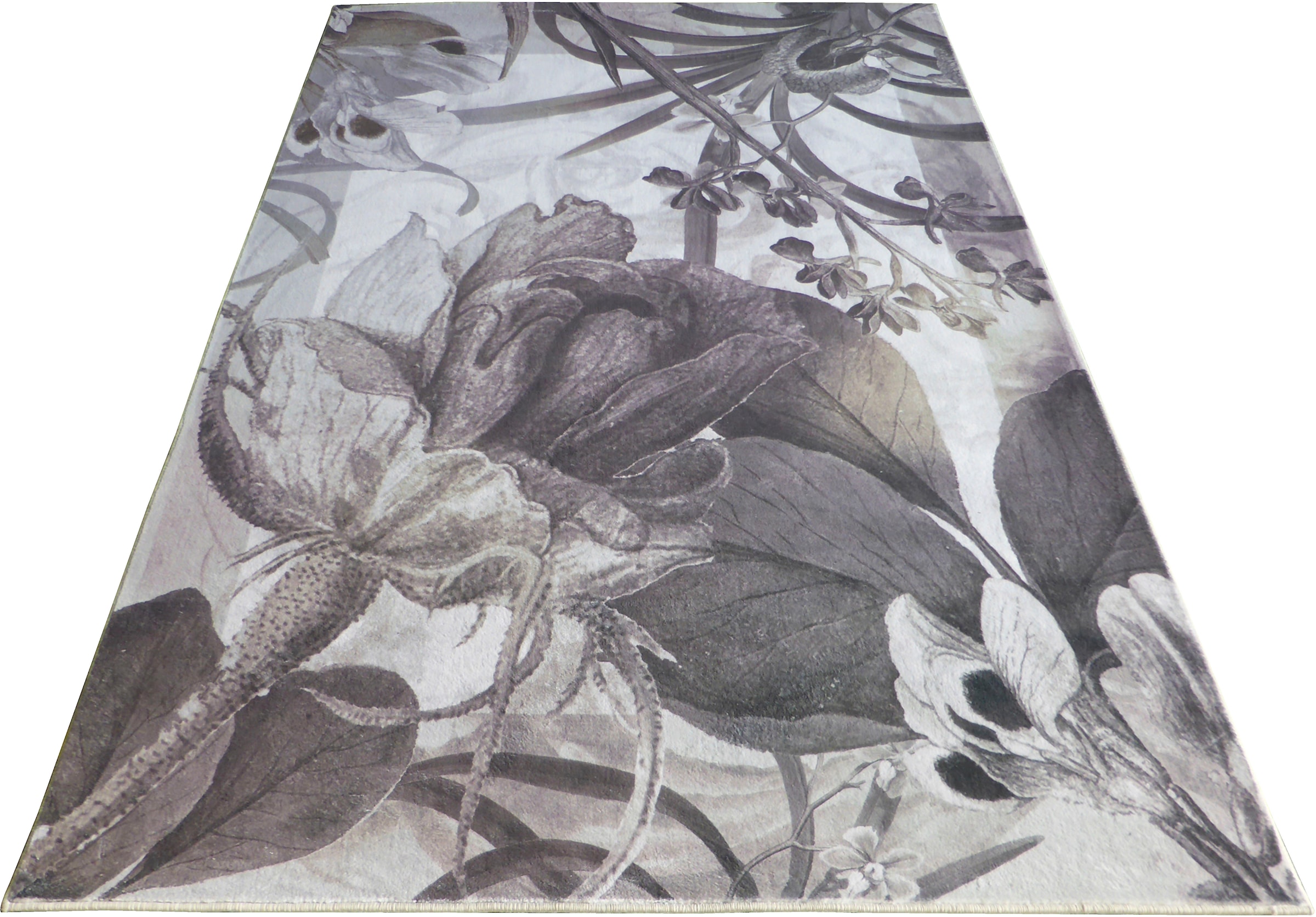 Teppich »Magnolia«, rechteckig, auch als Wandteppich anwendbar, weich, flach,...