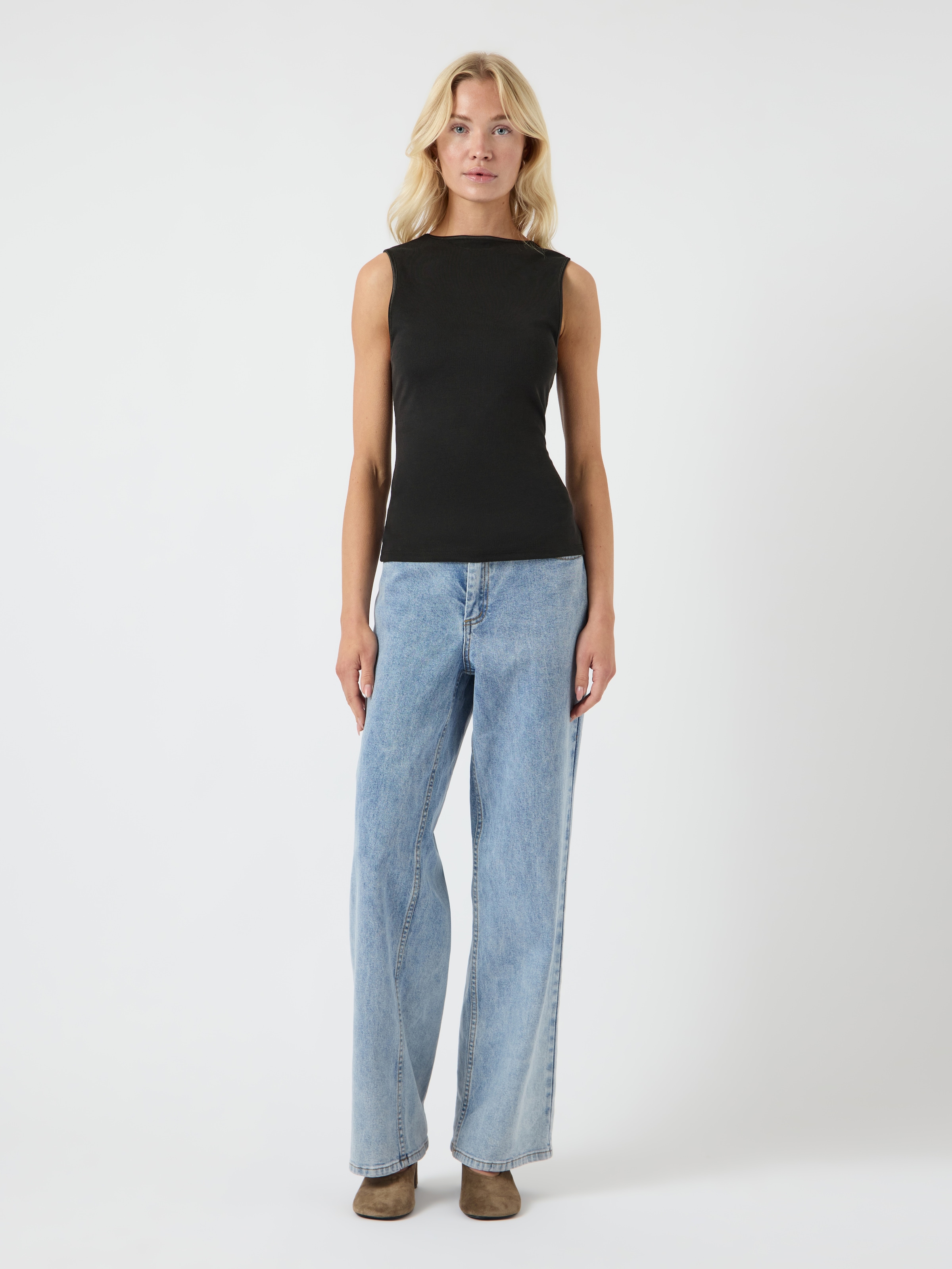 Y.A.S Tanktop »YASPALOMA TANK TOP NOOS« mit Satinpaspel