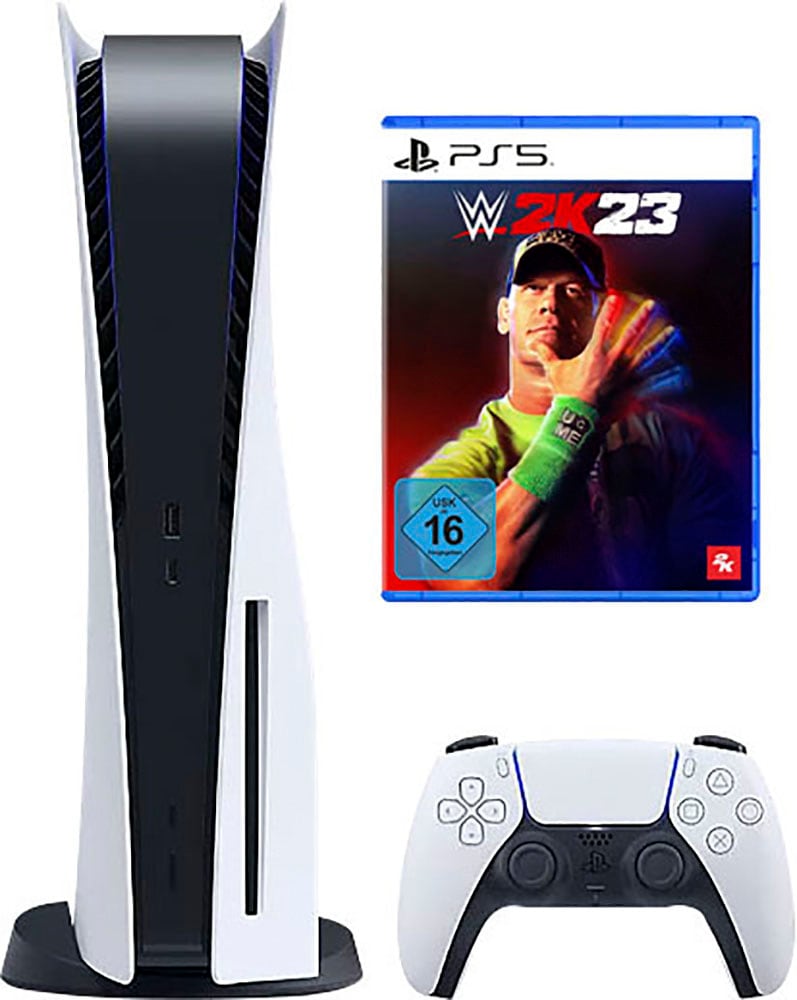 PlayStation 5 Konsolen-Set »Disk Edition + WWE 2K23«