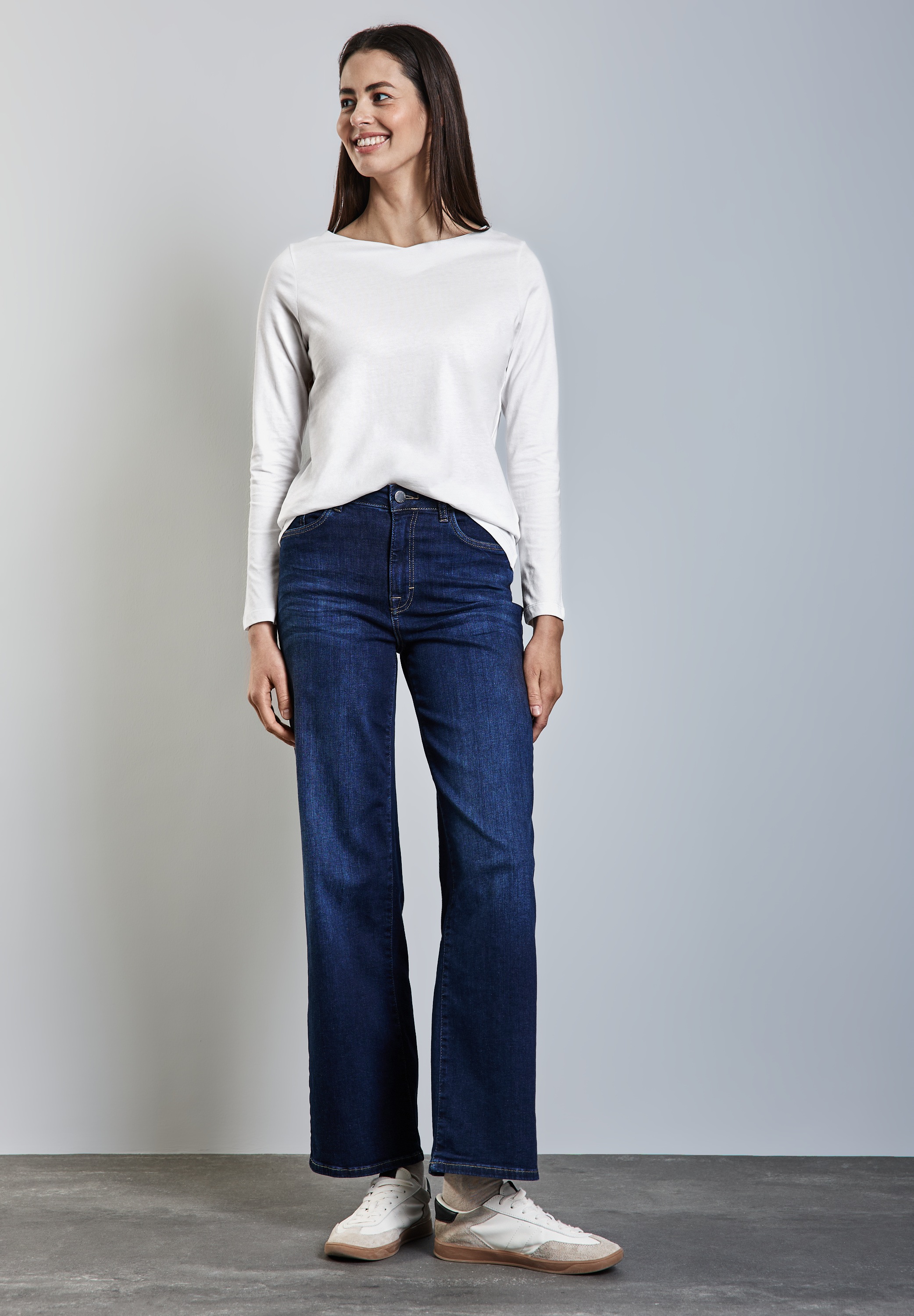 STREET ONE Langarmshirt, aus reiner Baumwolle