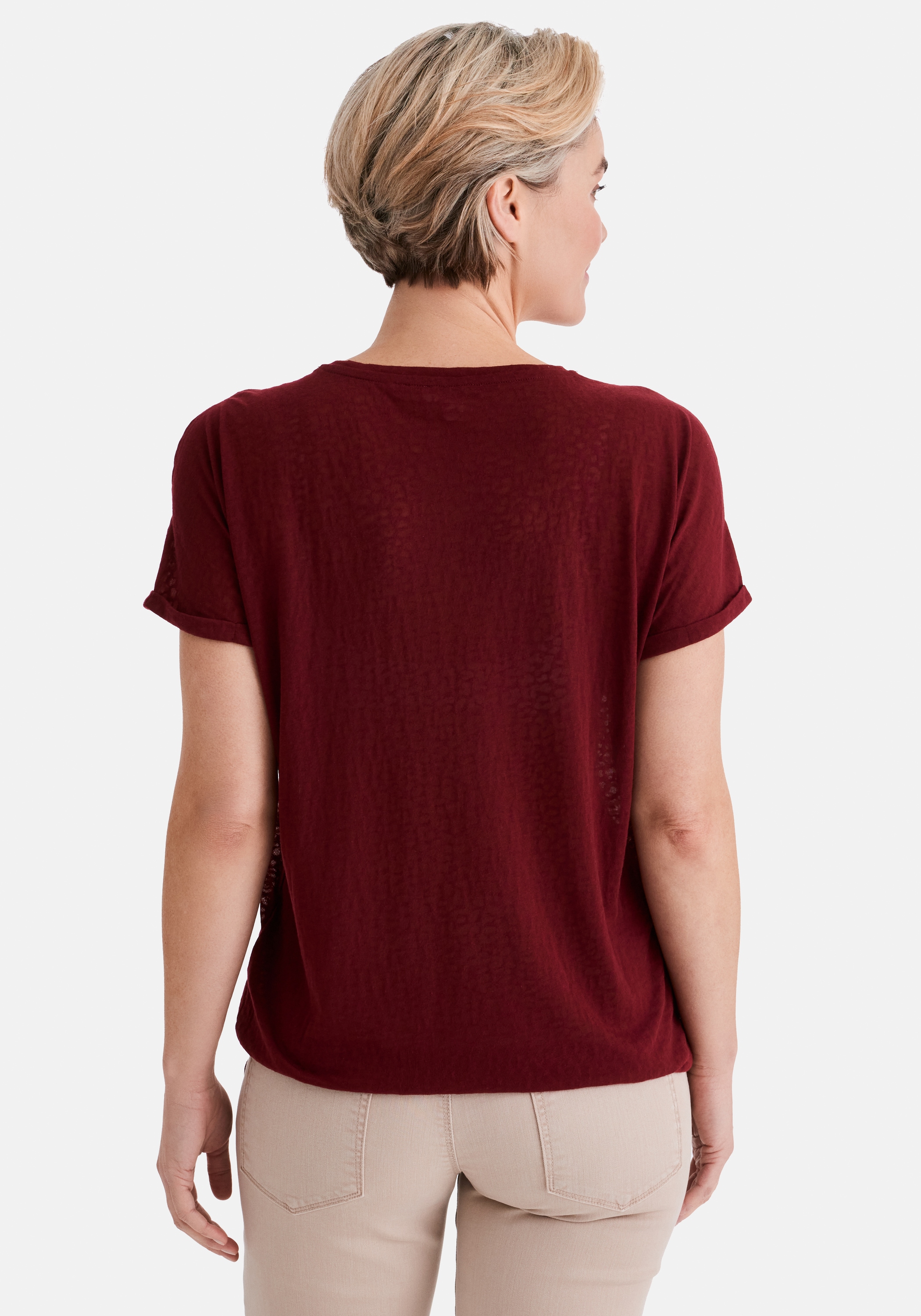 STOOKER WOMEN Kurzarmshirt »STCLEA Print T-Shirt« Regular Fit T-Shirt Spitzen- Shirt für Damen