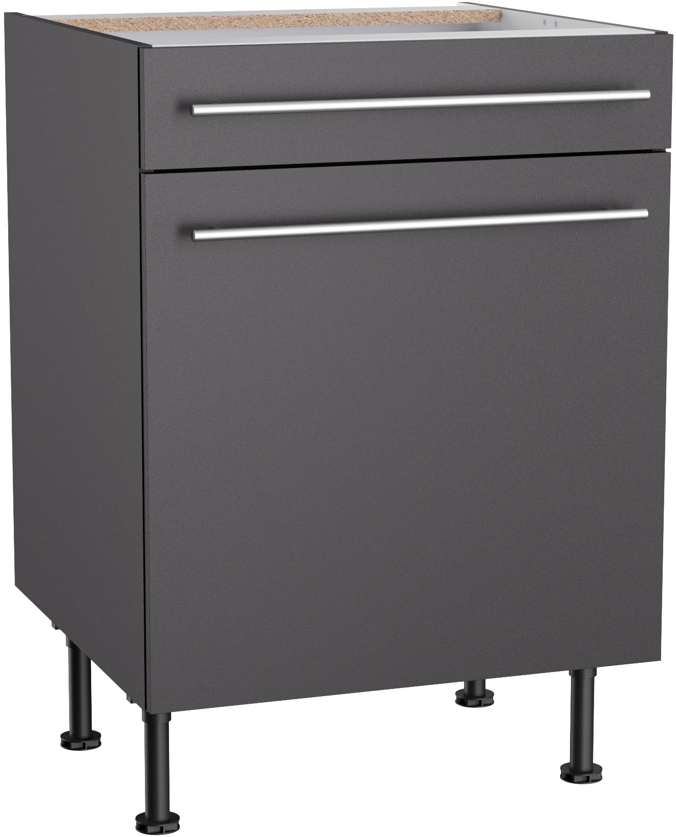 KOCHSTATION Unterschrank "KS-Bern2", Breite 60 cm, 1 Tür, 1 Schubkasten, 1 günstig online kaufen