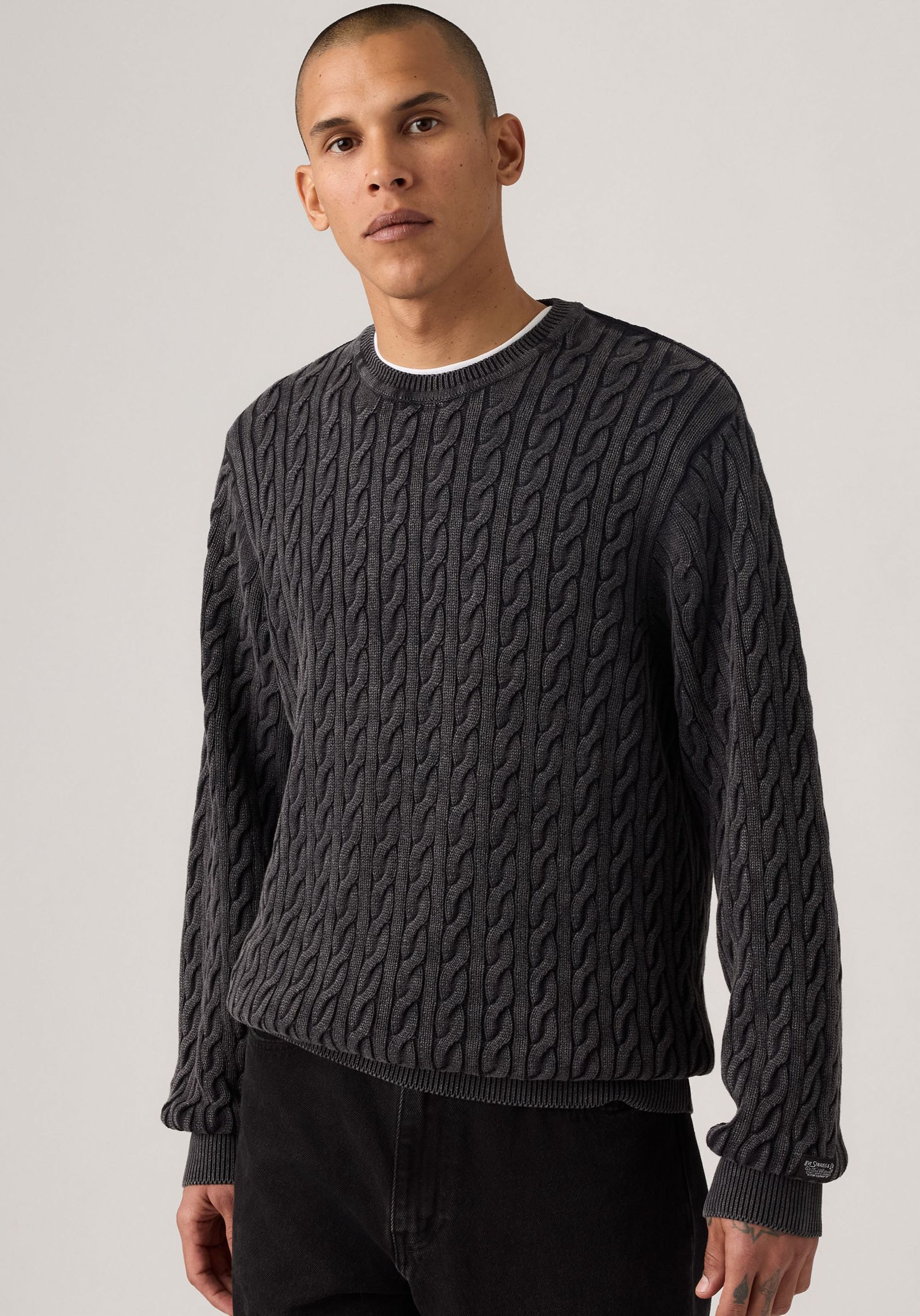 Levi's® Rundhalspullover »LV PRESIDIO«, mit Zopfmuster