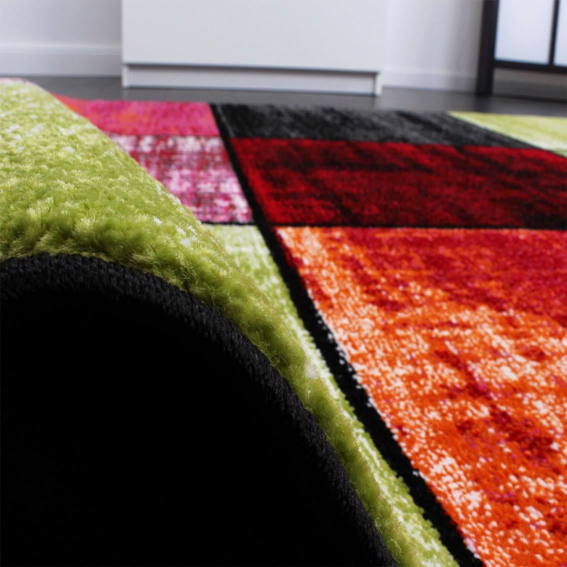 Paco Home Teppich »ECE 952«, rechteckig, 14 mm Höhe, Kurzflor, modernes Karo Design, ideal im Wohnzimmer & Schlafzimmer