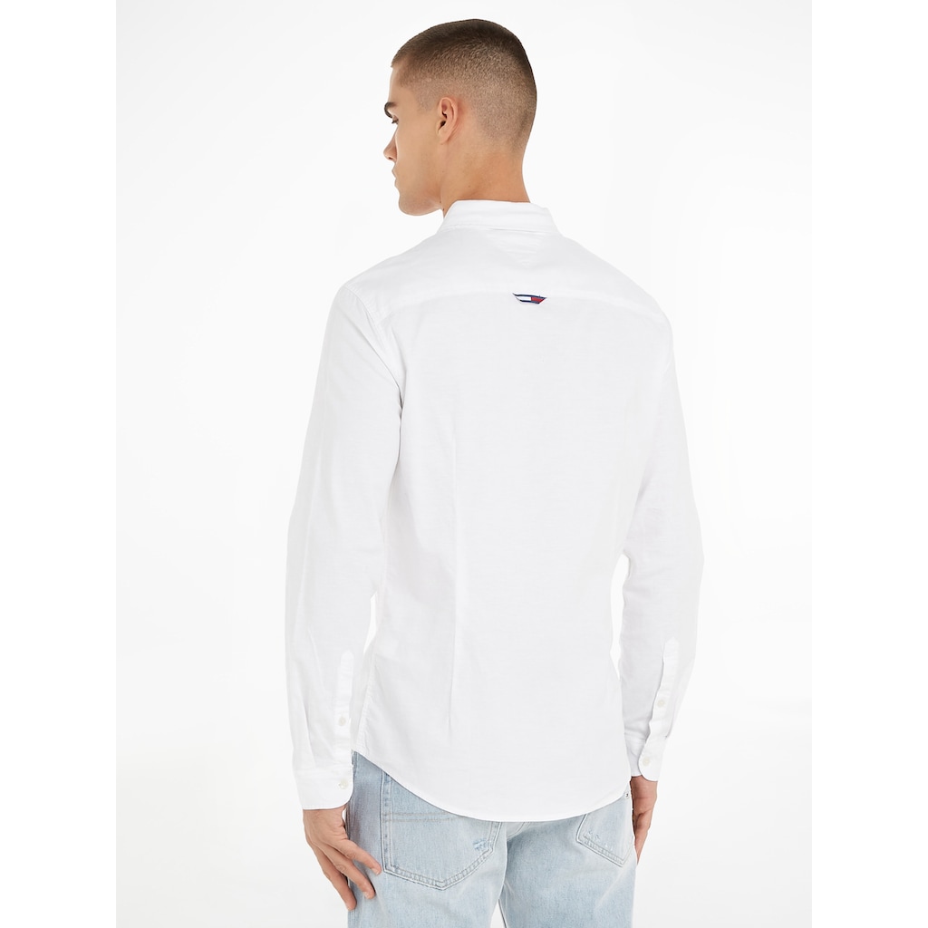 Tommy Jeans Langarmhemd »TJM SLIM STRETCH OXFORD SHIRT«, aus Bio-Baumwolle