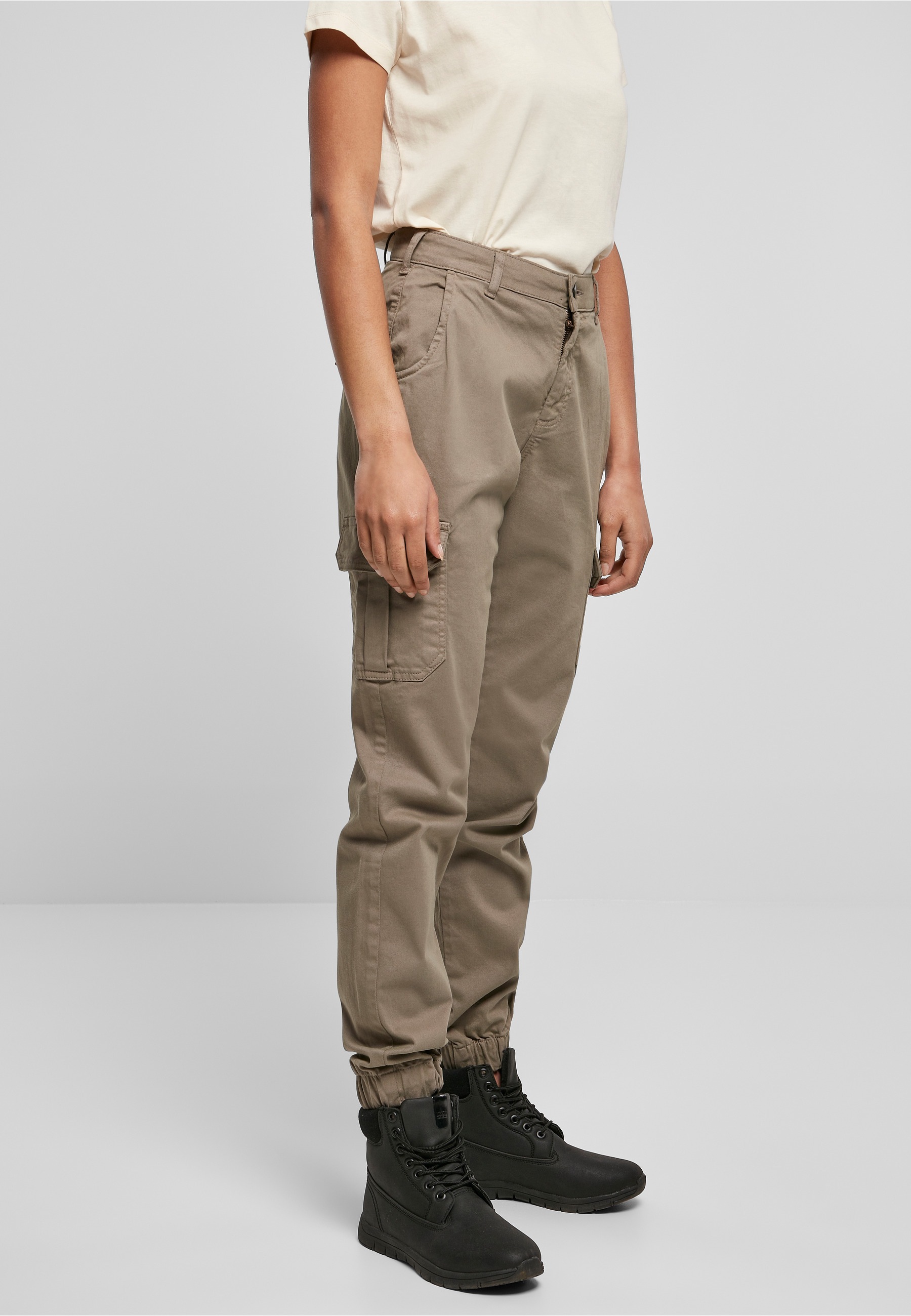 URBAN CLASSICS Cargohose »Urban Classics Damen Ladies High Waist Cargo Pants«