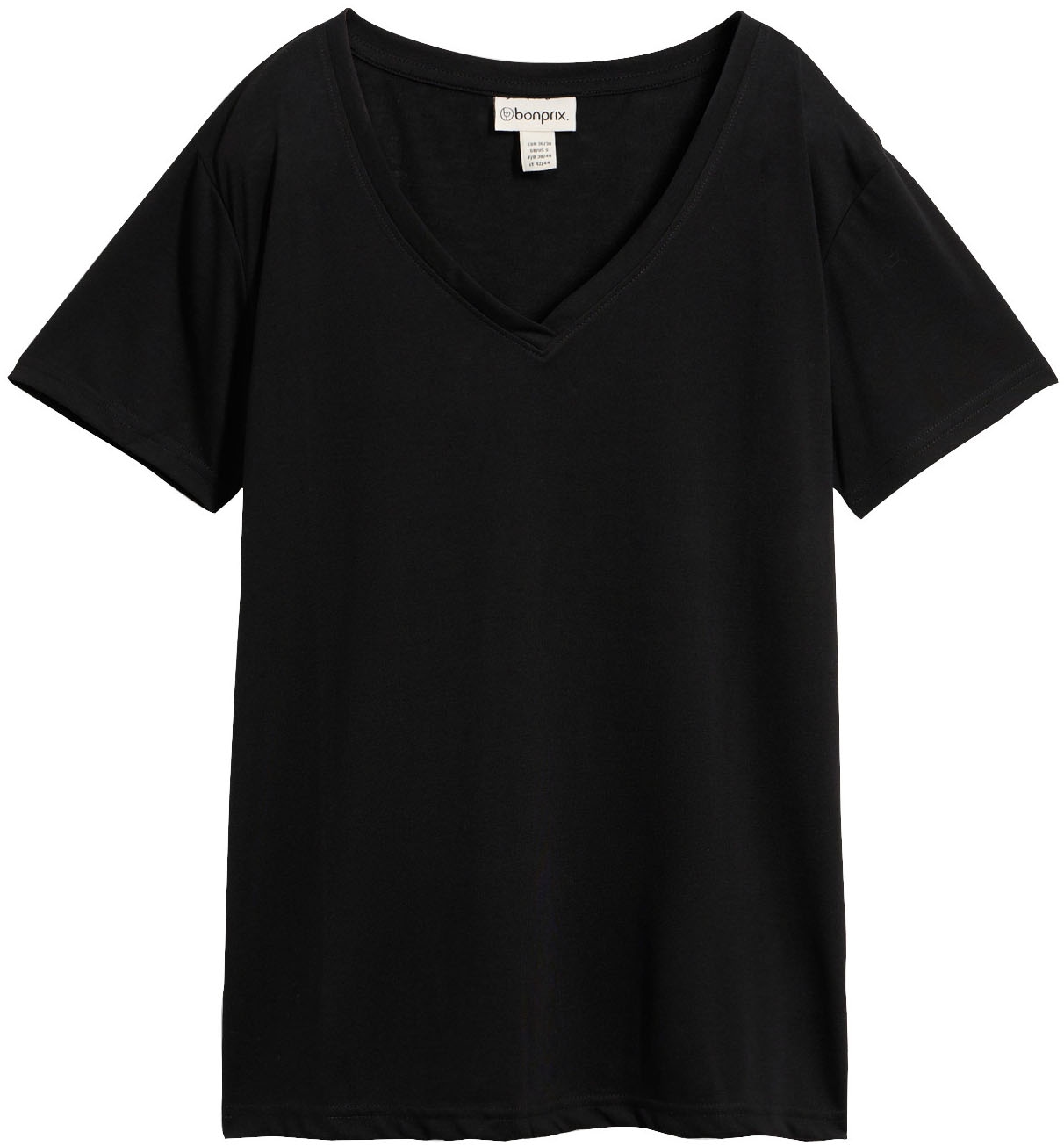 bonprix T-Shirt lockere Passform, Kurzarm-Design, V-Ausschnitt