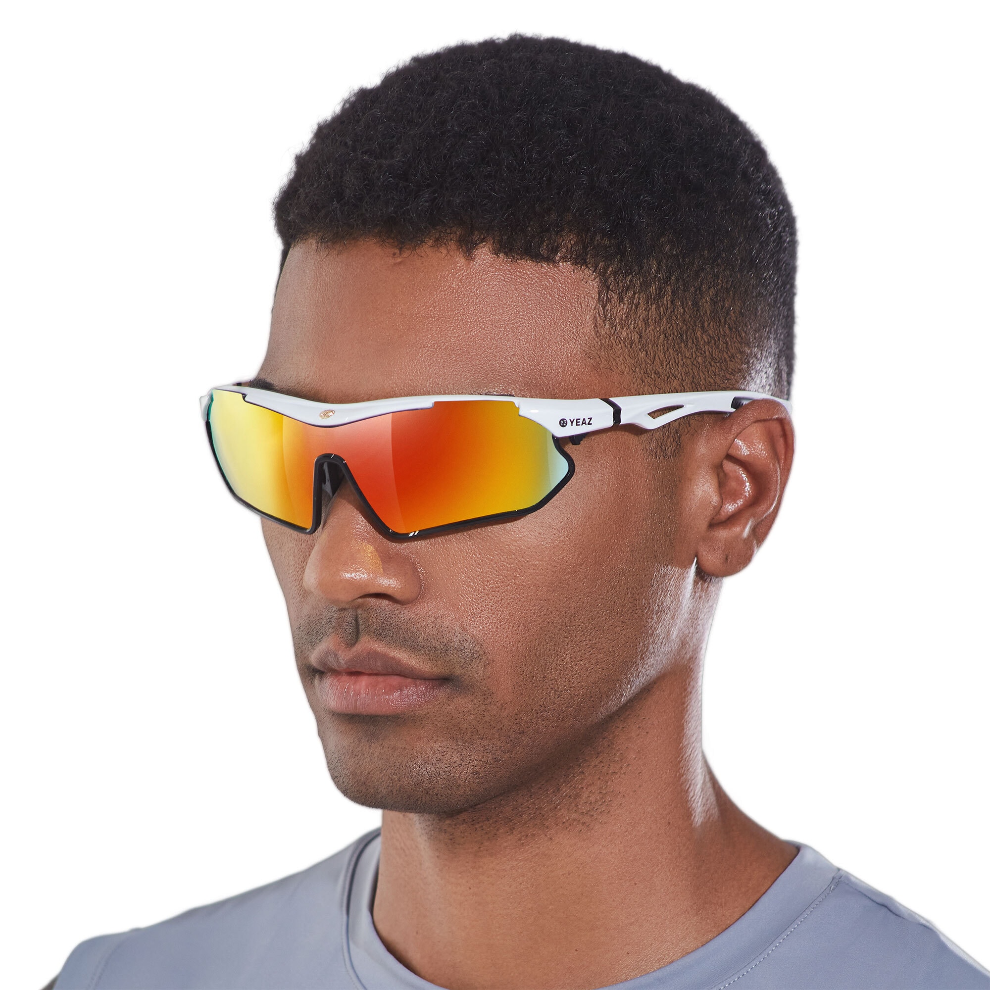 YEAZ Sportbrille »Sport-Sonnenbrille weiß/schwarz/rot SUNRAY«