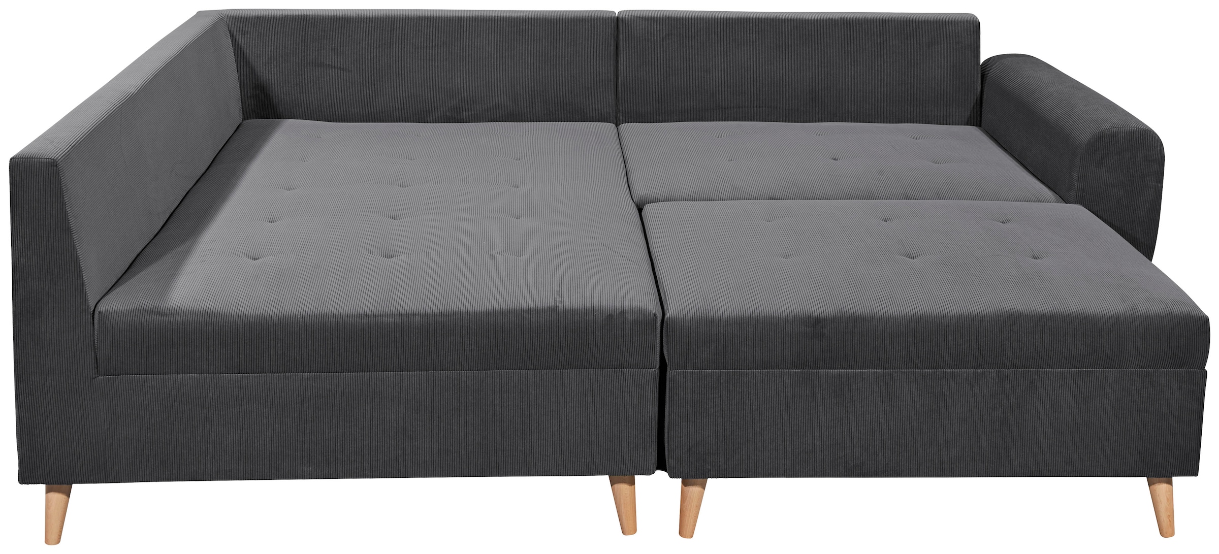 ED EXCITING DESIGN Ecksofa »Calanda L-Form«, mit Hocker, frei im Raum stellbar, Rücken- und Zierkissen