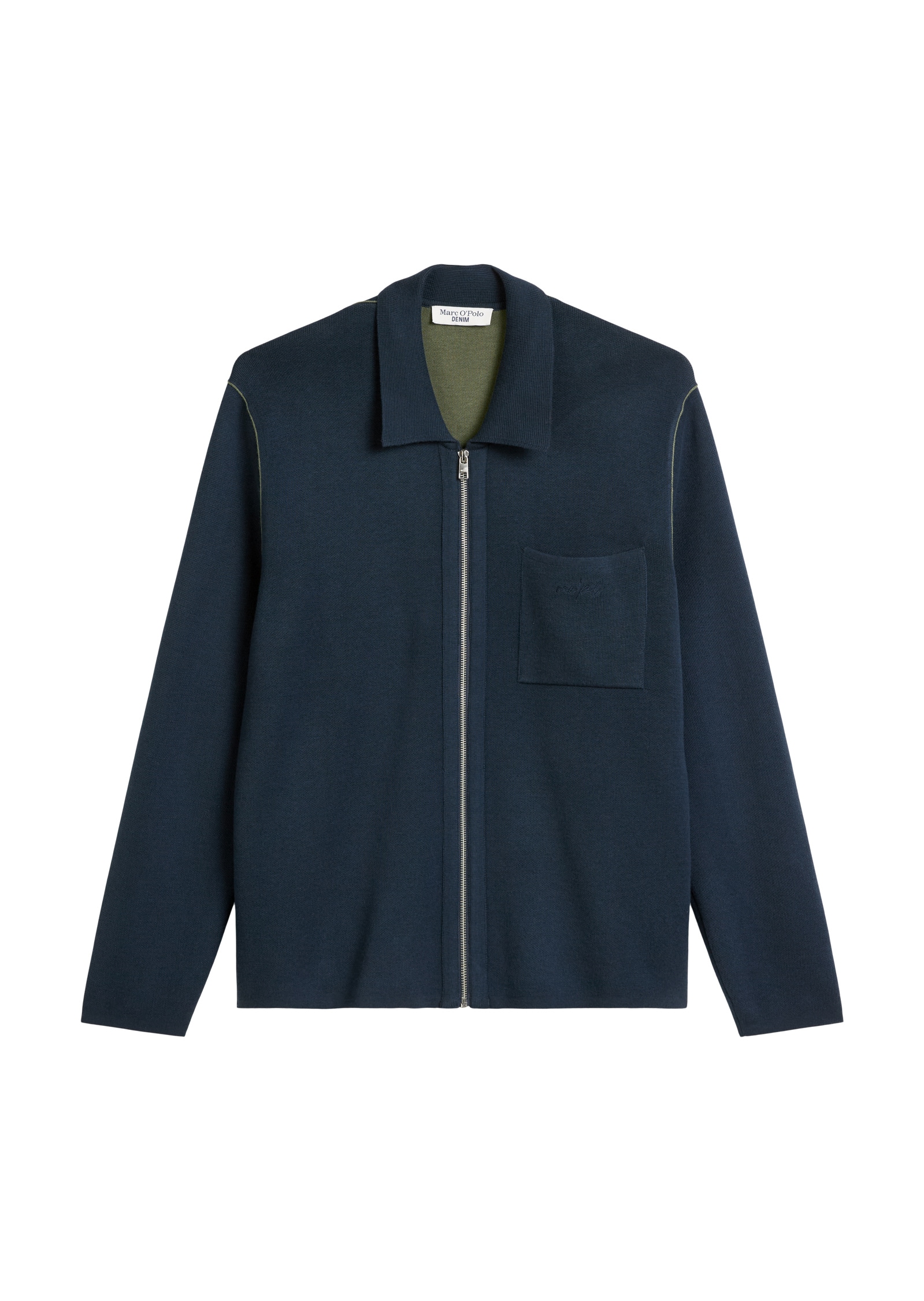 Marc O'Polo DENIM Cardigan »mit Reißverschluss und Polokragen«