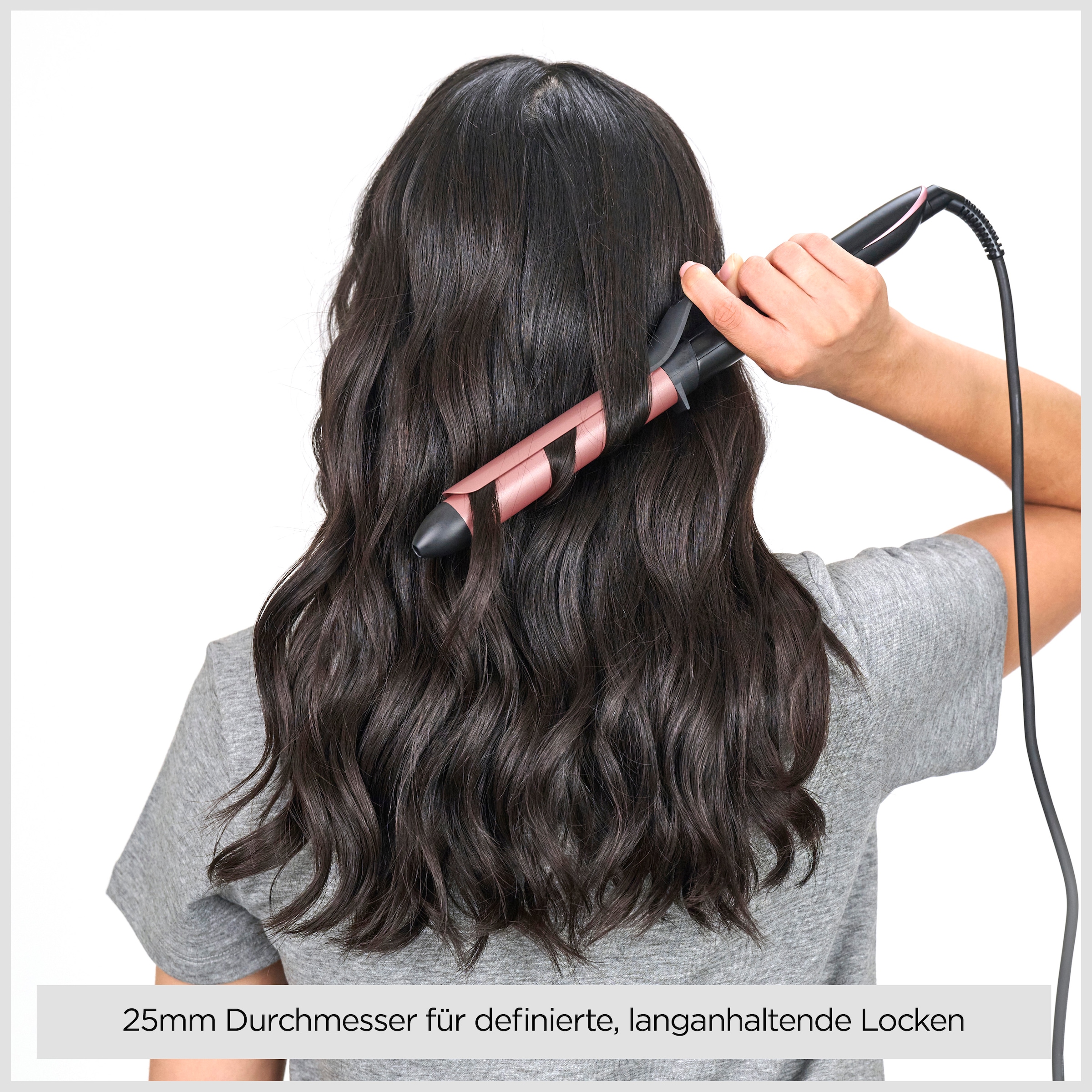 BaByliss Lockenstab »25mm Lockenstab mit Klammer für definierte Locken, C451E« Quarz-Keramikbeschichtung, 6 Temperaturstufen, für alle Haartypen