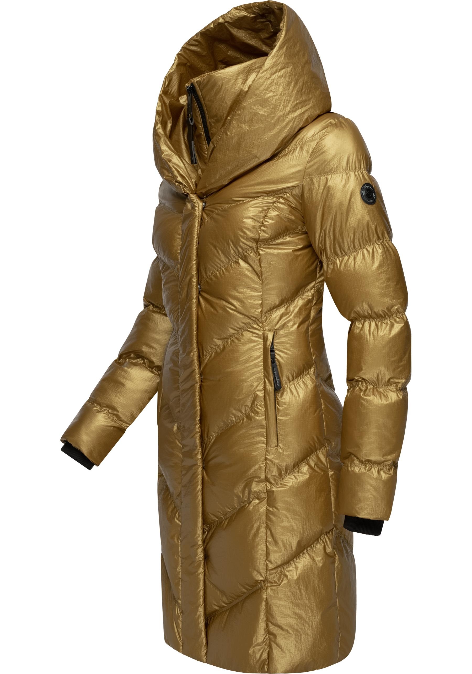 Ragwear Kurzmantel »Natalka Bling«, Damen Wintermantel in schimmernder Optik