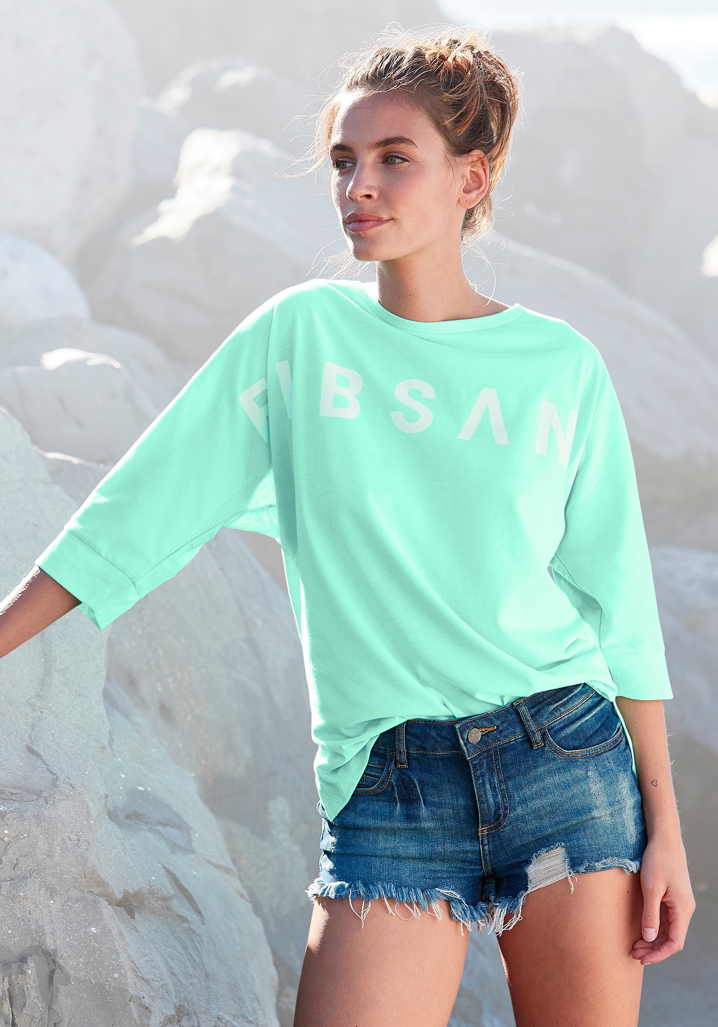 Elbsand 3/4-Arm-Shirt "Iduna" aus Baumwoll-Mix, lockere Passform, sportlich-casual