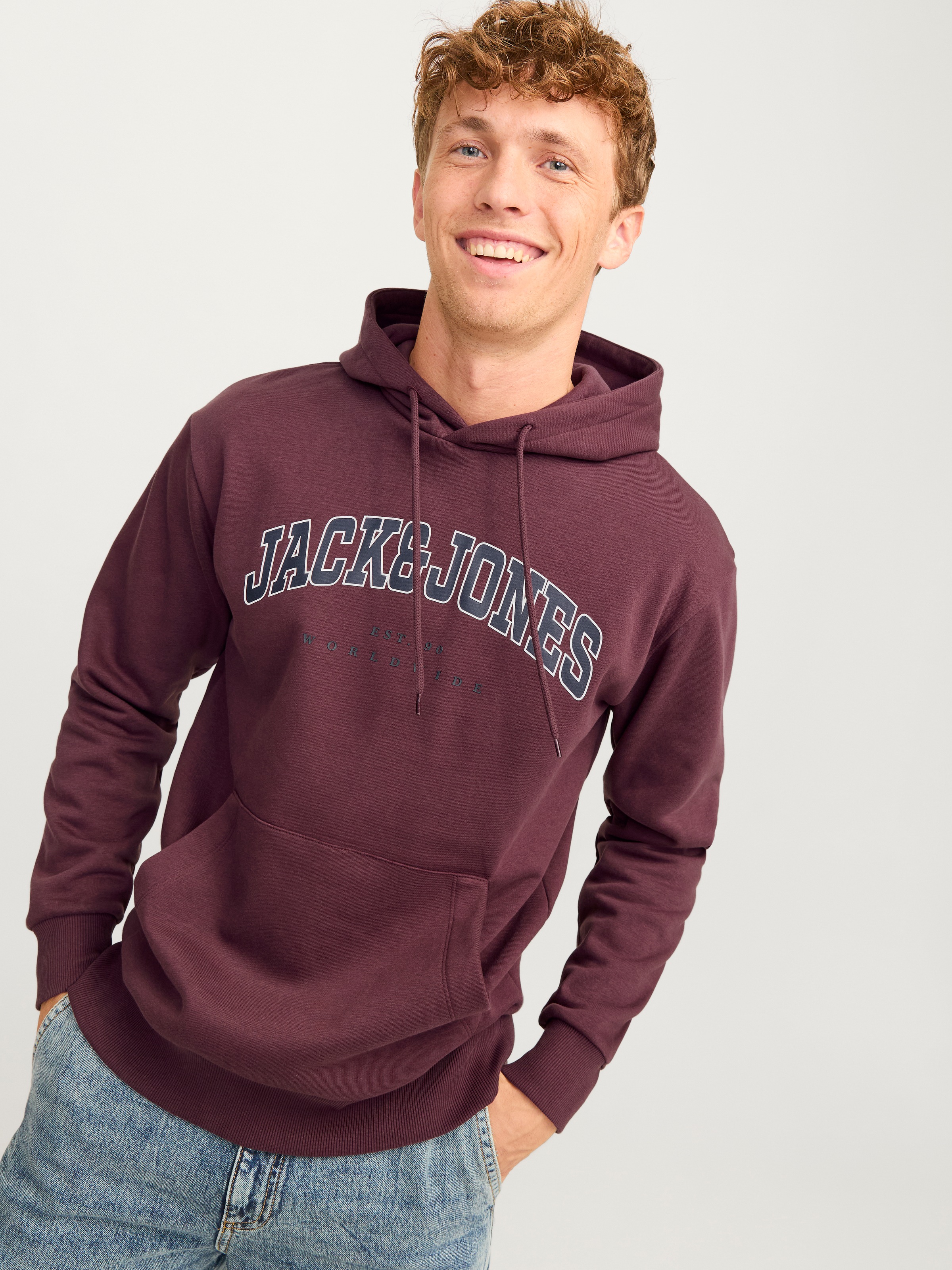 Jack & Jones Kapuzensweatshirt "JJECALEB VARSITY SWEAT HOOD NOOS" günstig online kaufen