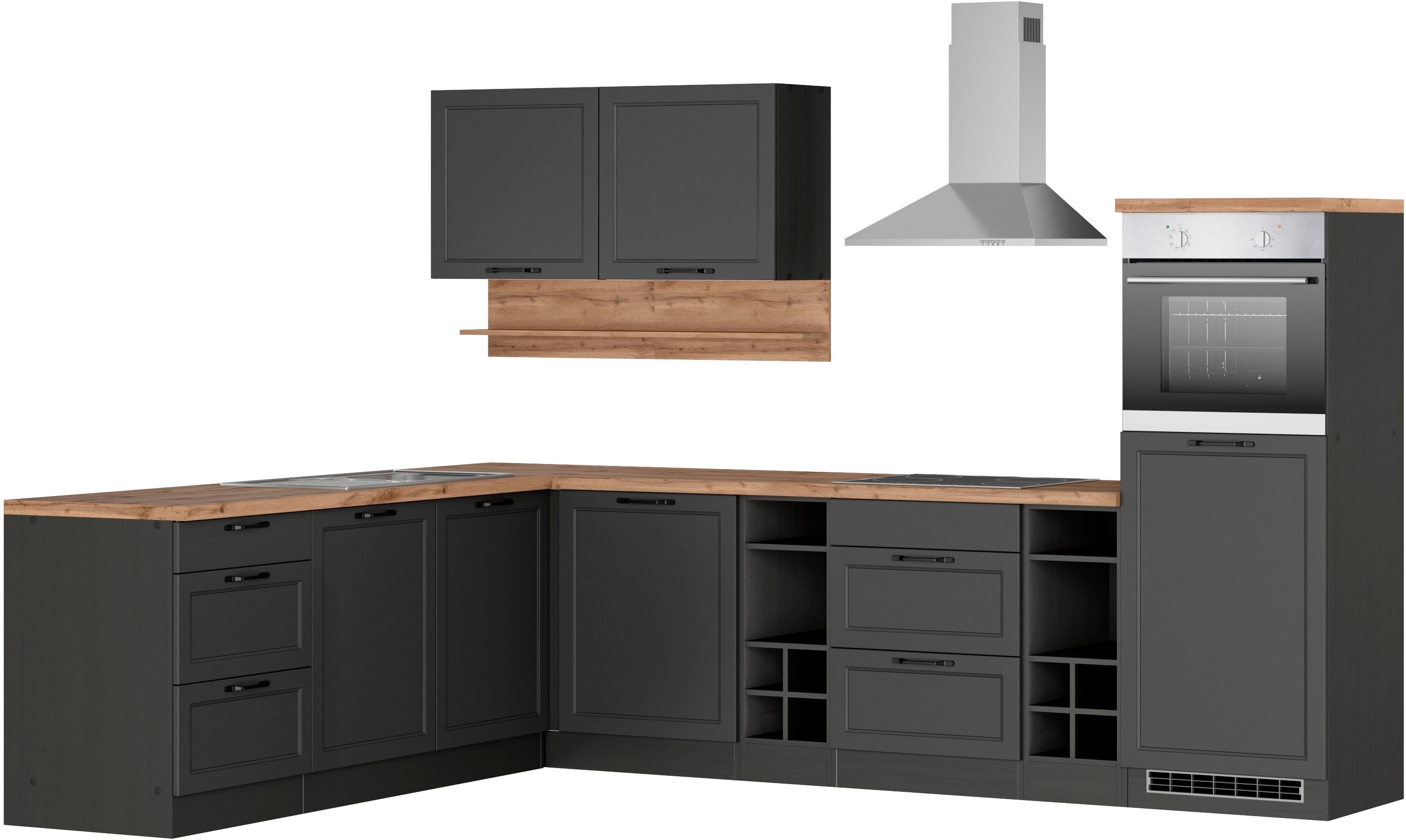 KOCHSTATION "KS-Lana" Stellbreite 240/300 cm, wahlweise mit E-Geräten