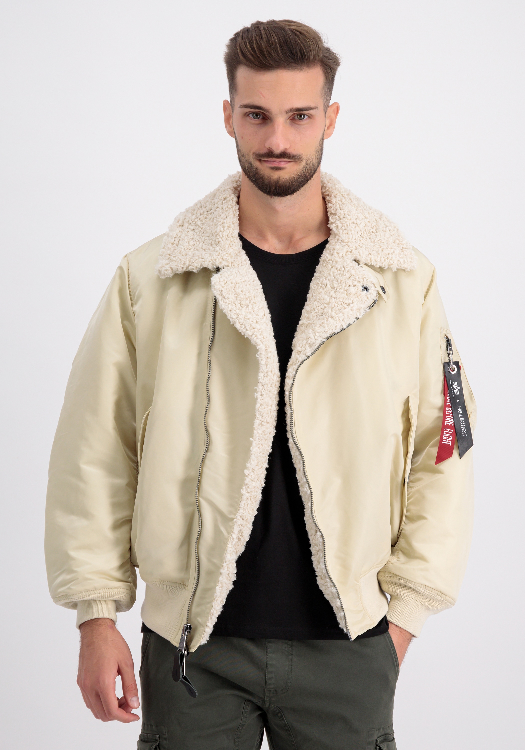 Alpha Industries Bomberjacke "NB MA-1 B-3 Biker Jacket" günstig online kaufen