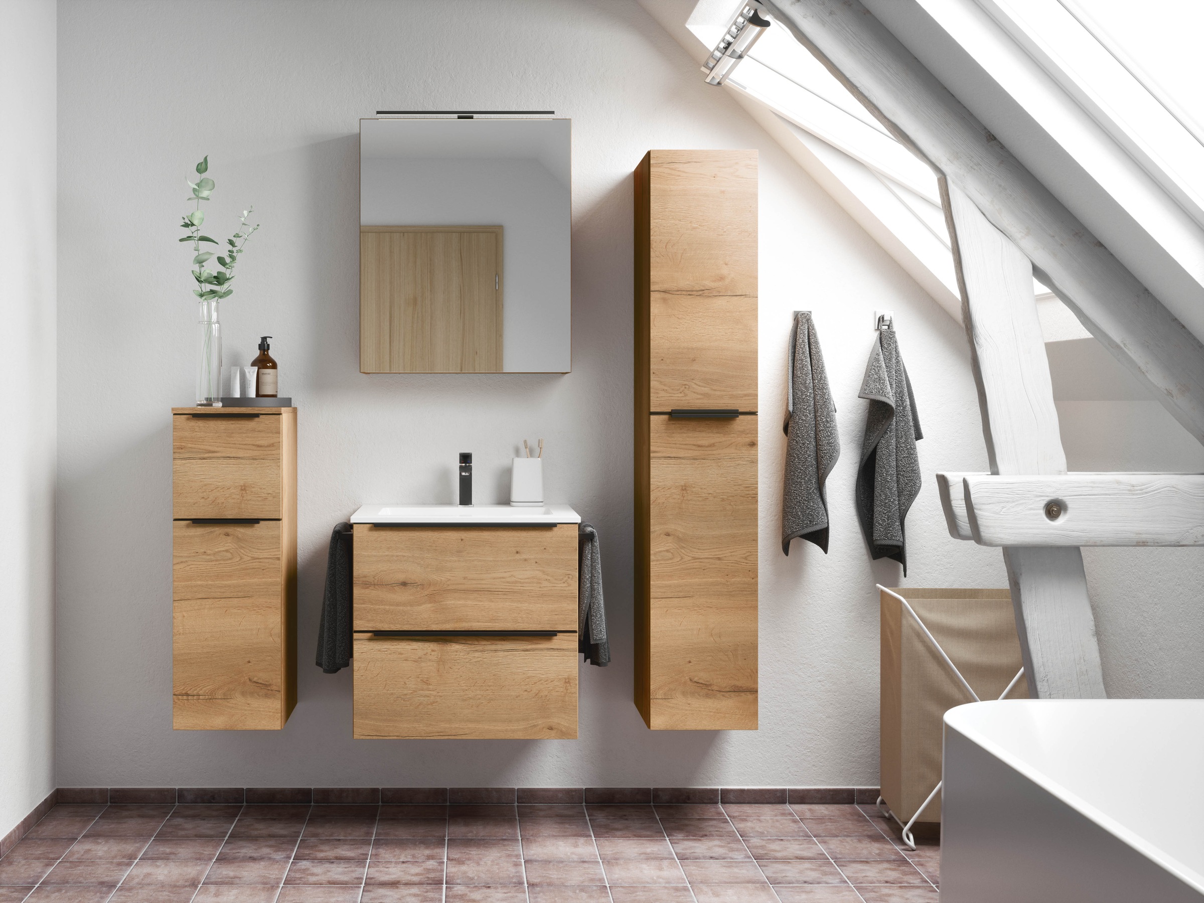 nobilia Badmöbel-Set "Levere" vormontiert, mit Soft-Close, 4 Stk. tlg. günstig online kaufen